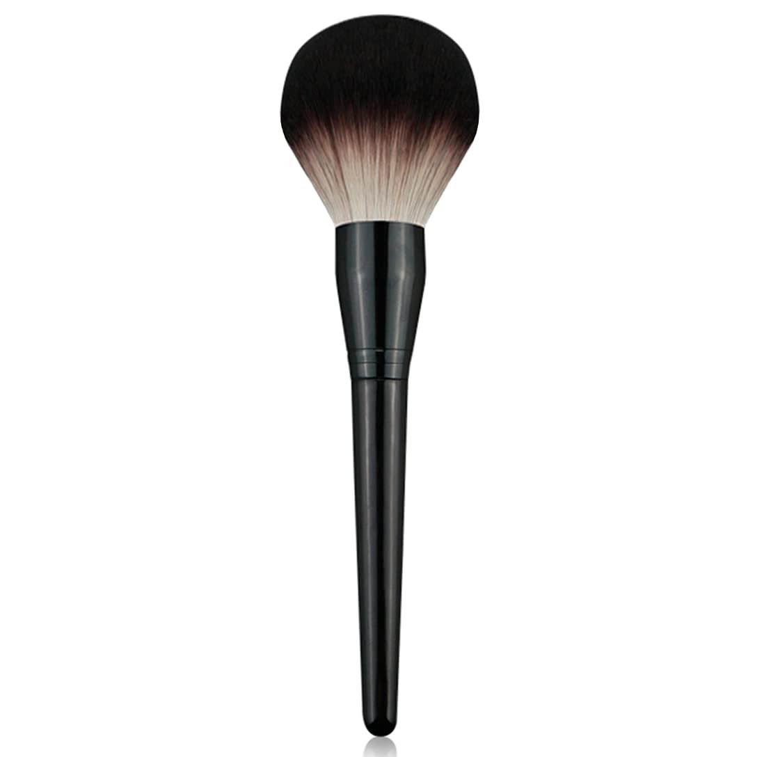 Large Size Luxurious Premium Kabuki Brush Mink Makeup Brushes Powder Brush Foundation Blush Brush Face Blender Mineral Blending Buffing Brush Multi-function Cosmetics Tools Full Coverage (Black)