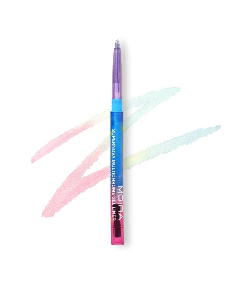 Moira | Supernova Multichrome Gel Eyeliner | Smooth gel texture, Built-In Sharpener, Water & Smudge-Proof | Shade (011, Stardust) | Upto 12hrs