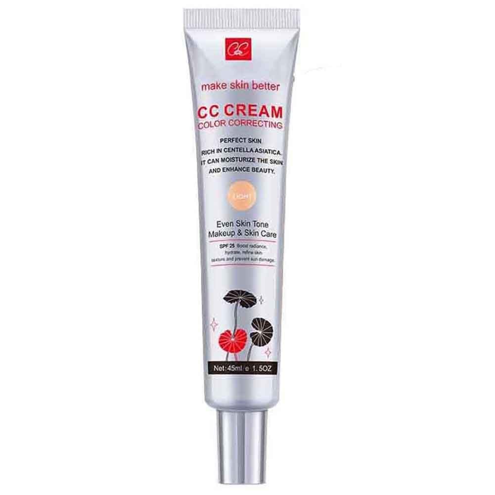 Color Correcting CC Cream with SPF 25, Coverage Lightweight Foundation, Hydrating Serum, Even Skin Tone Makeup and Skin Care, Boost Radiance, Refine Skin Texture, Avoid Sun Damage (LightLight, 1PCS)