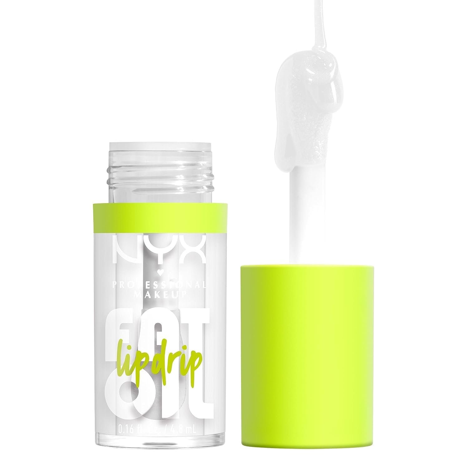 NYX PROFESSIONAL MAKEUP Fat Oil Lip Drip, Moisturizing Lip Oil Gloss, Vegan Tinted Formula, Up to 12 HR Hydration – My Main (Clear)