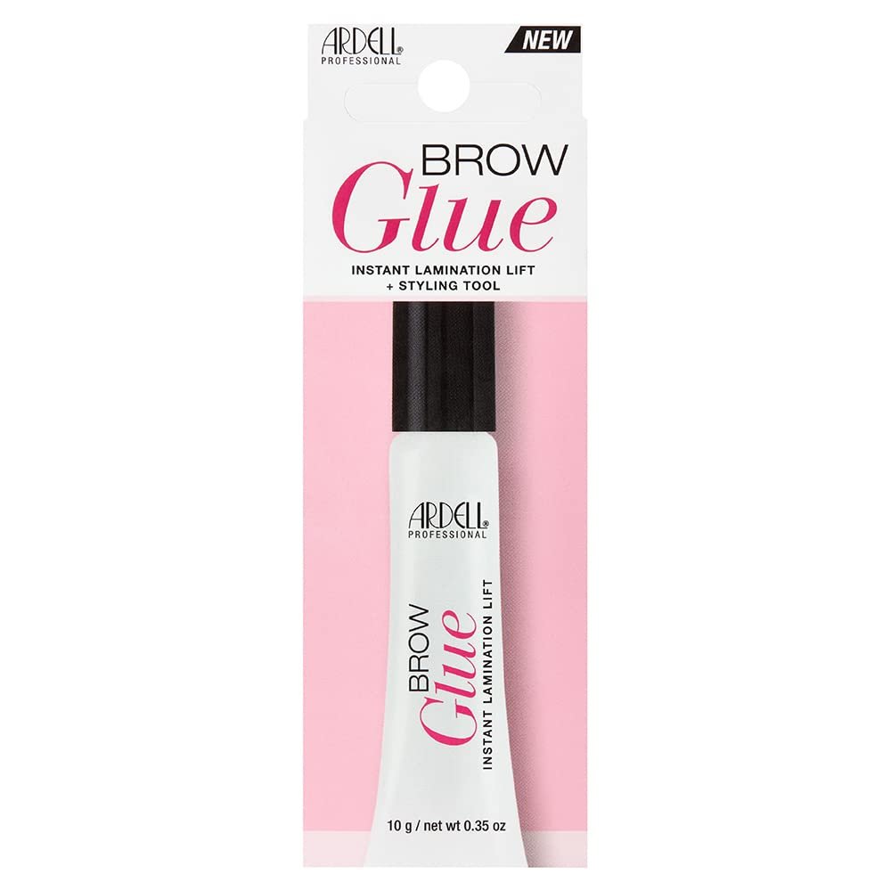 Ardell Brow Glue Clear – Strong Hold Eyebrow Gel for Lamination Lift, Long Lasting Brow Gel Styling Tool for Shaping & Setting Brows, Eye Makeup, 0.35 oz
