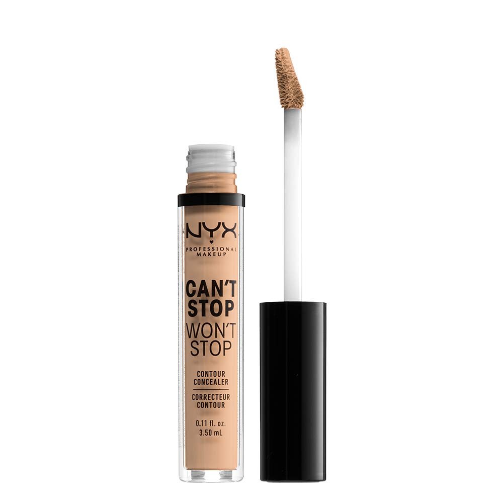 NYX PROFESSIONAL MAKEUP Can’t Stop Won’t Stop Contour Concealer, 24h Full Coverage Matte Finish – Natural