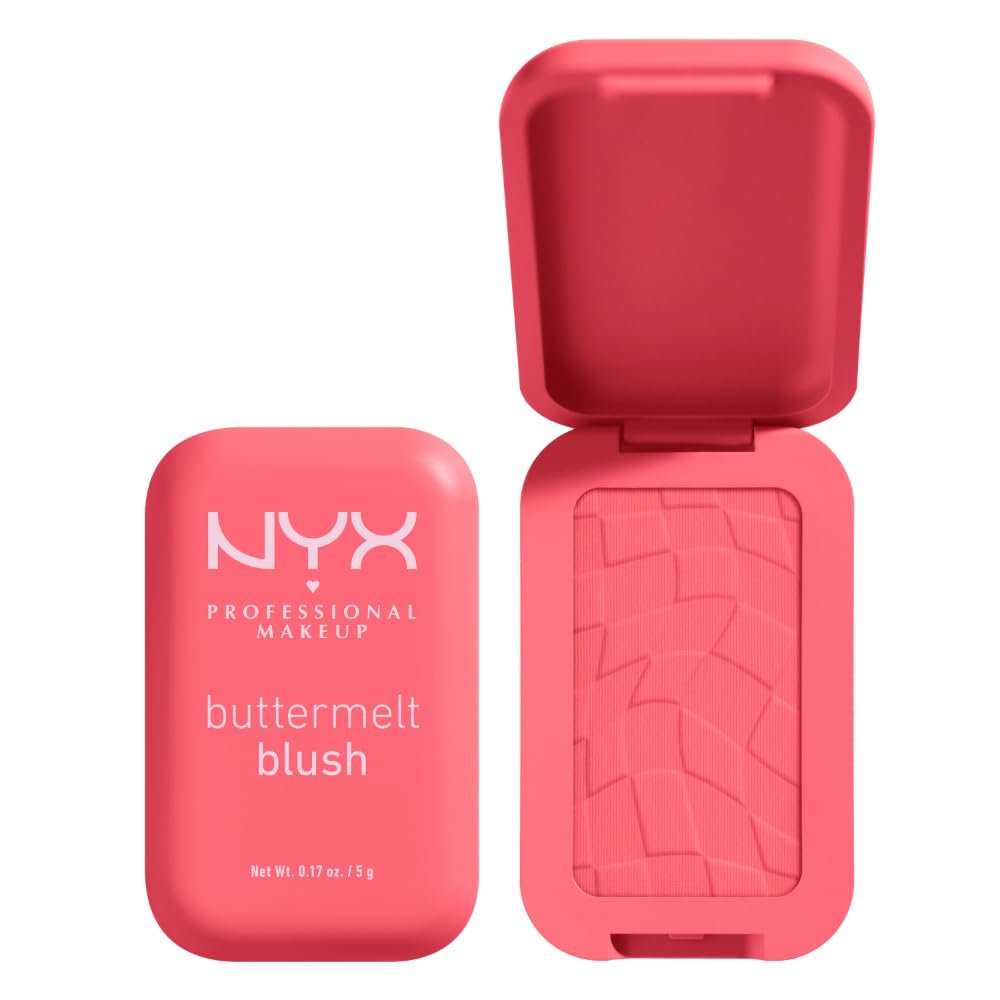 NYX PROFESSIONAL MAKEUP Buttermelt Powder Blush, Fade and Transfer-Resistant Blush, Up to 12HR Make Up Wear, Vegan Formula – U Know Butta