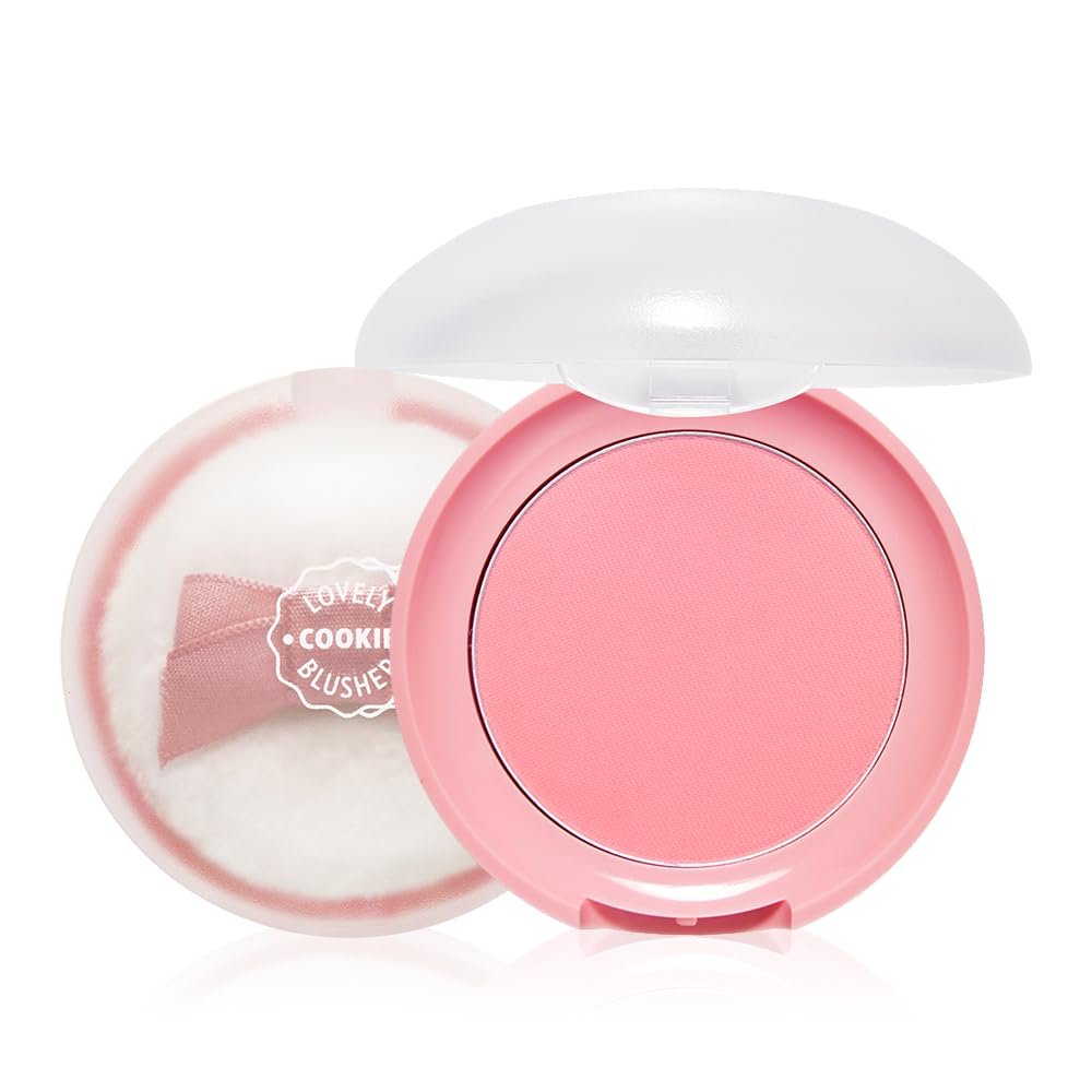 ETUDE Lovely Cookie Blusher – Grapefruit Jelly 4g | Glowing & Natural Powder Blush with Long-Lasting Sebum Control | Easy Application | Korean Makeup, Kbeauty, Perfect for Gift