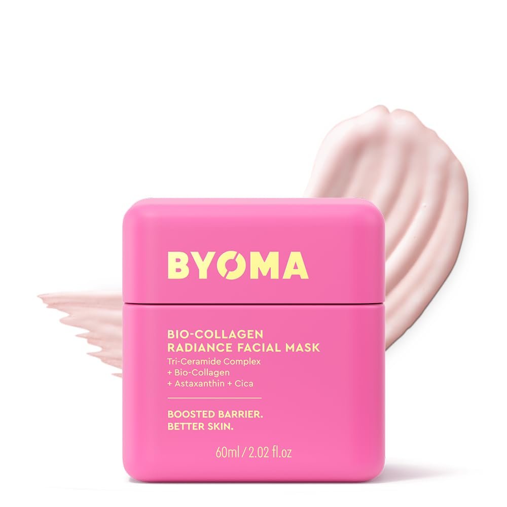 BYOMA Bio-Collagen Radiance Facial Mask – Transformative Liquid Sheet Mask for Glass Skin – Instant Radiance, Visibly Improved Elasticity, Reduces Appearance of Wrinkles – Cica & Ceramides, 60mL