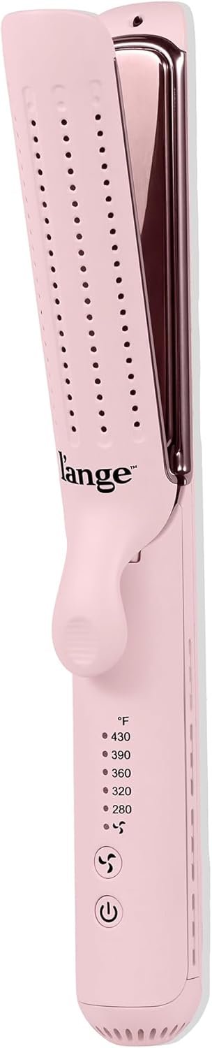 L’ANGE Hair Le Duo Edge 360° Airflow Titanium Styler | 2-in-1 Styler – Hair Straightener and Curler | Cooling Air Vents | Frizz-Free Results for All Hairstyles | Styling Tools & Appliances, Blush