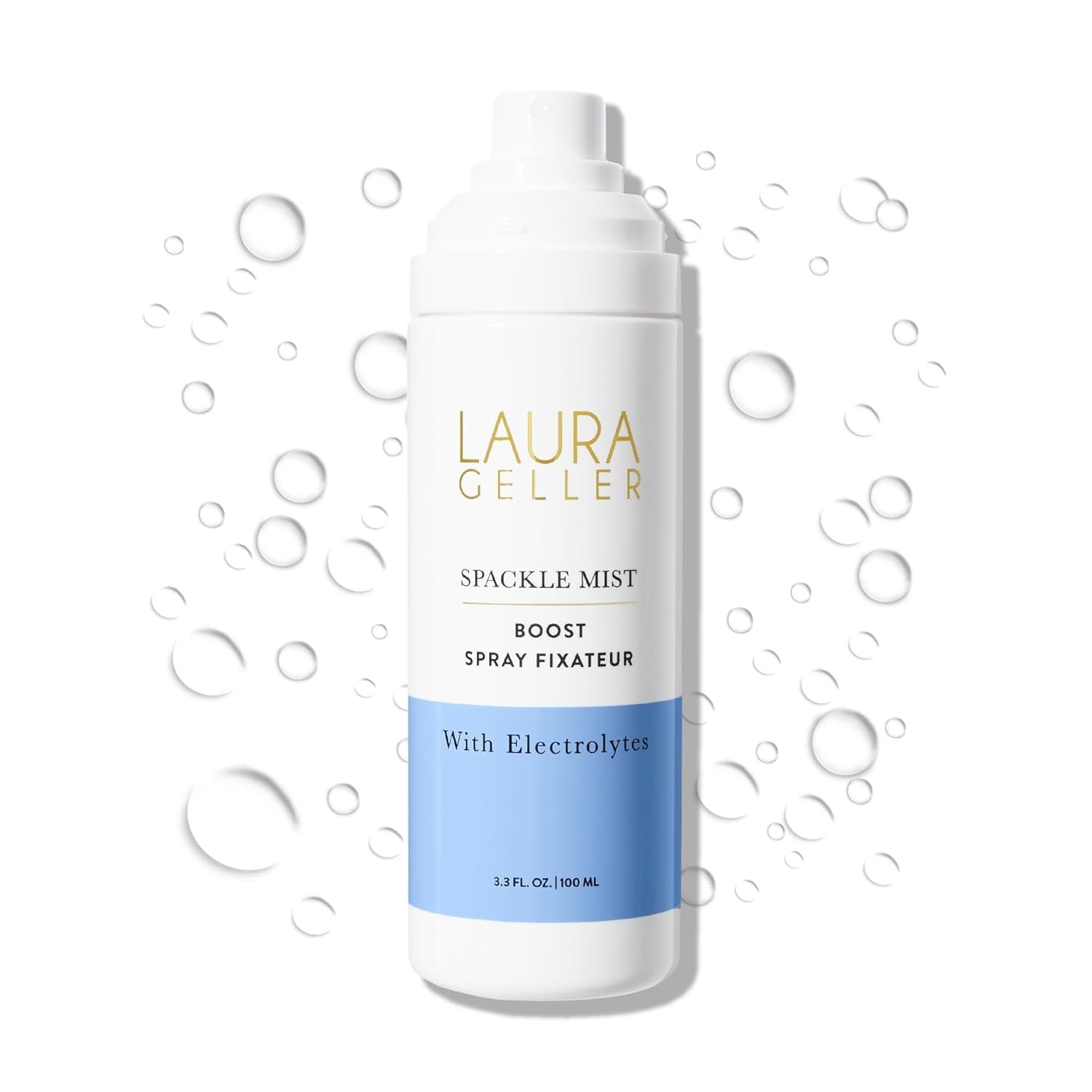 LAURA GELLER NEW YORK Spackle Mist Boost Setting Spray with Electrolytes – Long-Lasting Makeup Spray with Blue Light Protection – Dewy Skin Makeup Setting Spray