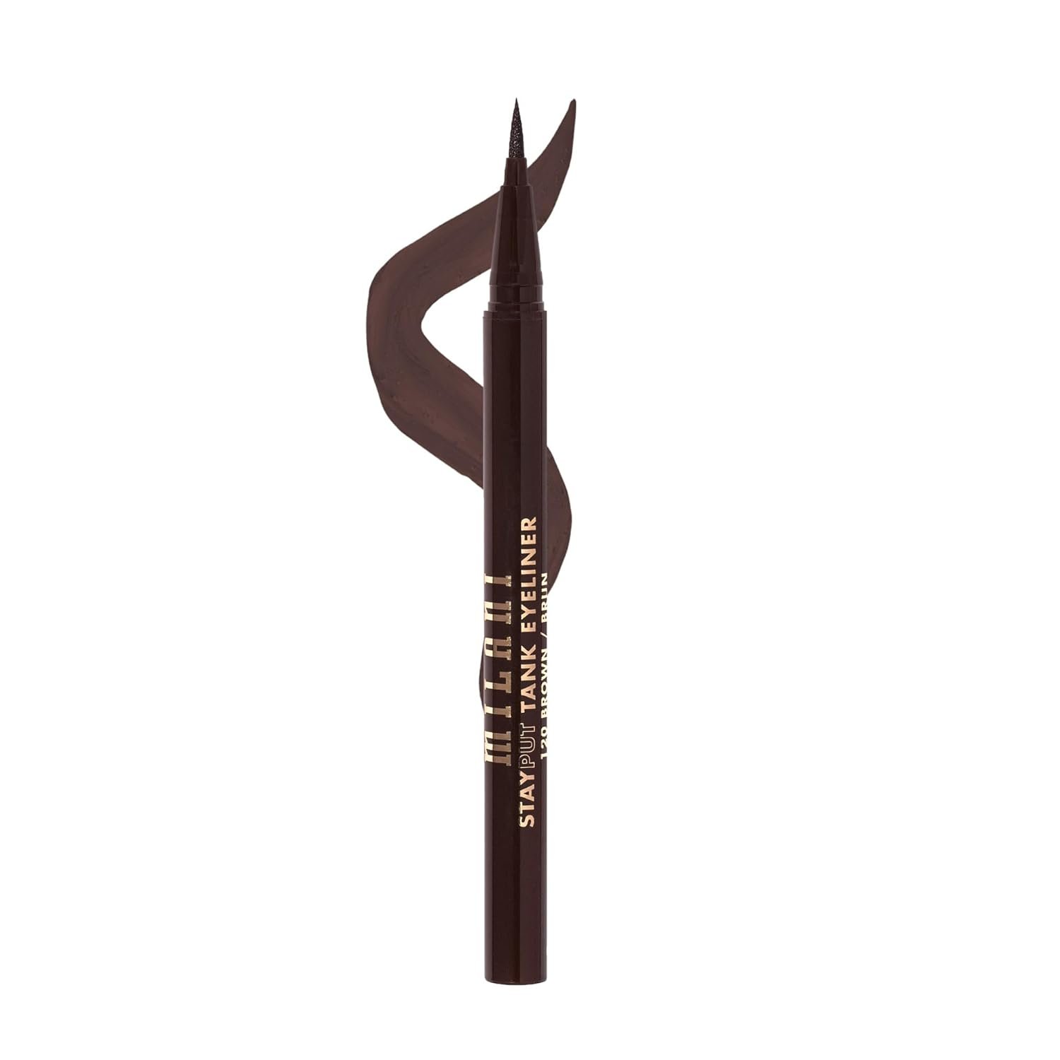 Milani The Tank Liquid Eyeliner – No-Skip Liquid Eyeliner Pen, Waterproof Formula, Makeup Pen, Long Lasting & Smudgeproof – 120 Brown
