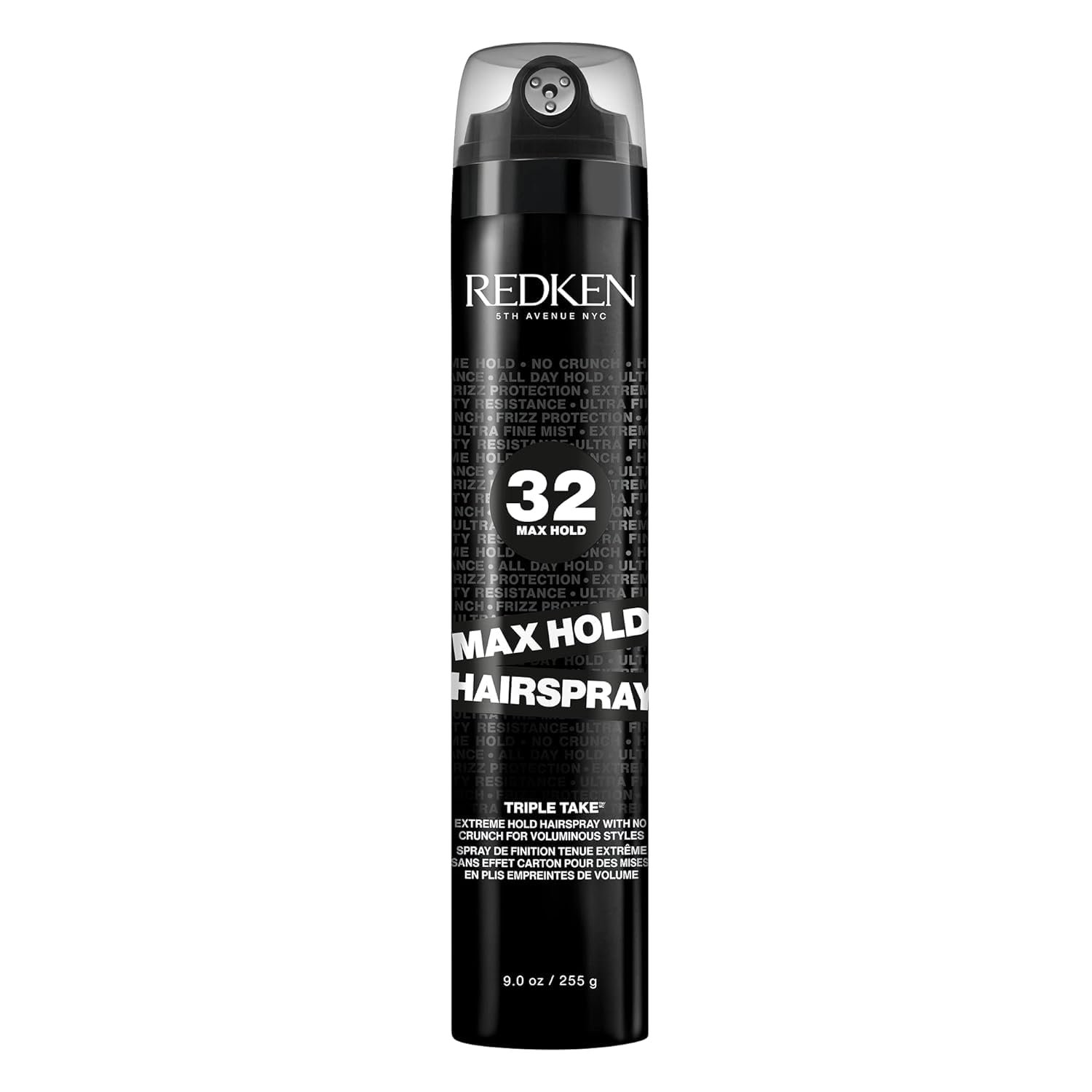 Redken Extreme High Hold Max Hold Hairspray 32 For All Hair Types – Long-Lasting Lift & Body, All-Day Style Control With a Dry Finish, 24h Humidity Resistance