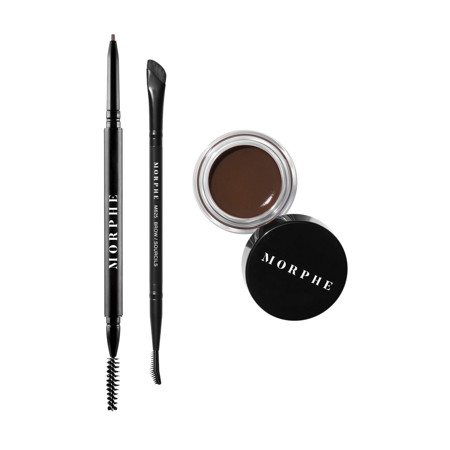 Morphe High Archiever Everyday Essentials Brow Kit – Precision Micro Eyebrow Pencil, Tinted Sculpting Brow Wax & 3-in-1 Brush for Shaping, Filling & Defining – Java (3 Count)