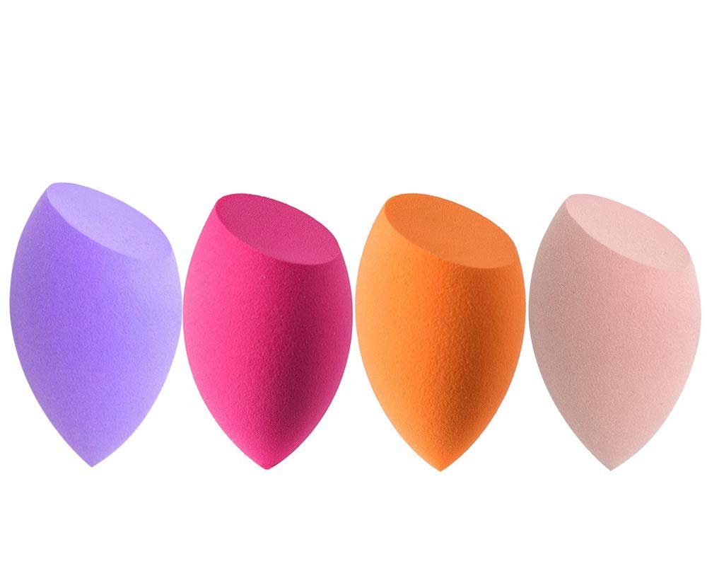 Makeup Sponges set for Dry & Wet Use – Foundation Blending Sponge for Concealer Blush Powder, Multi-color Blender Sponges (4pcs – Multi-colored A) (4pcs – Multi-colored A)