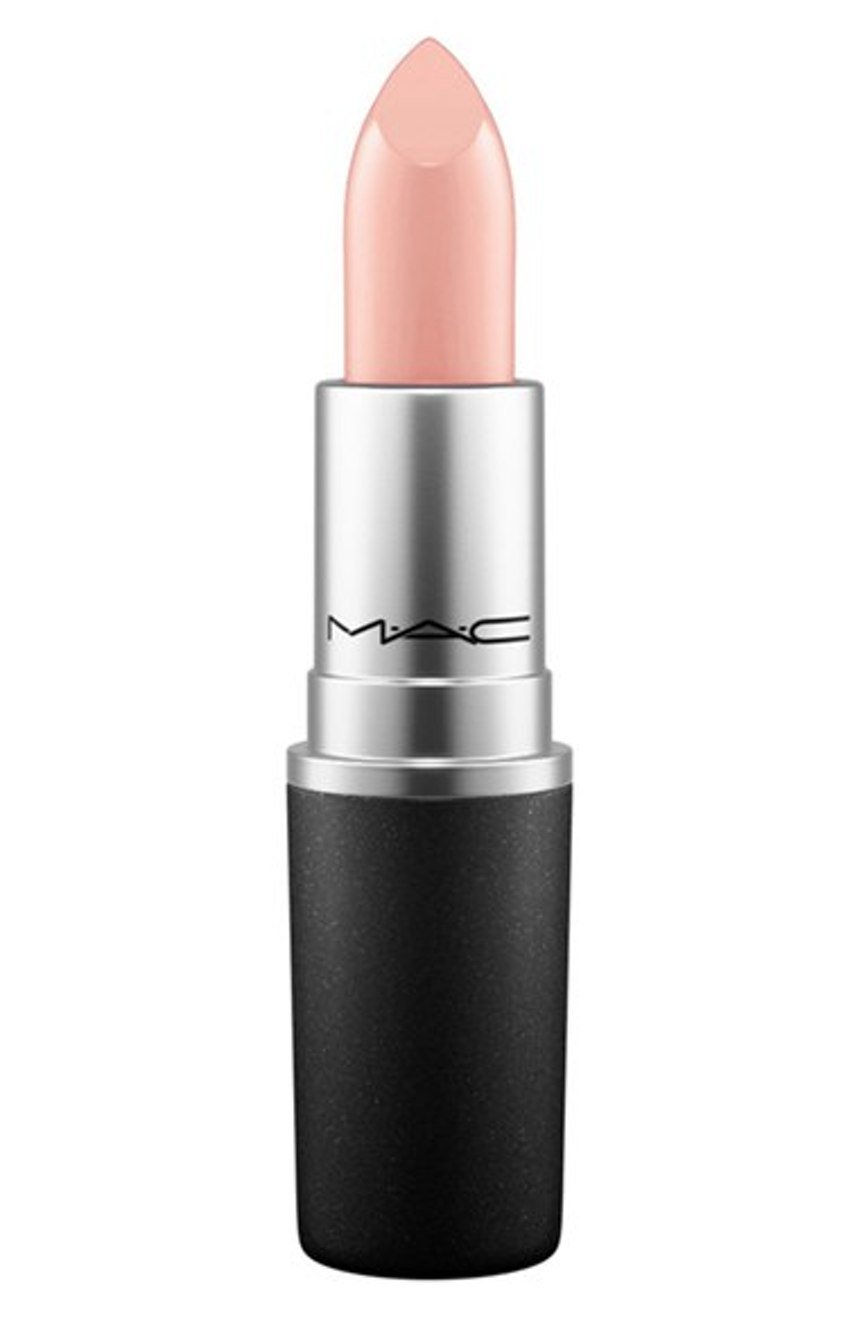 MAC Lipstick # CREME D’ NUDE – Pale muted peach beige [Cremesheen]