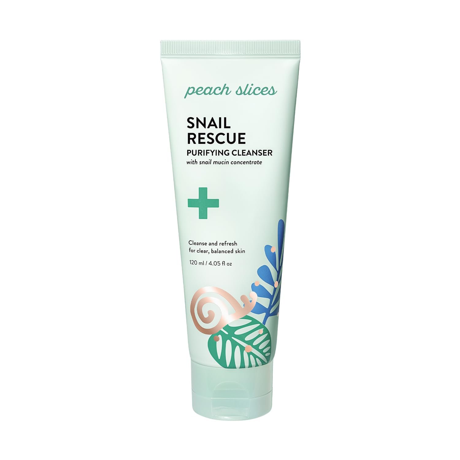 Peach Slices – Snail Rescue Purifying Cleanser (4.05 oz) – Snail Mucin Concentrate – Cleanse & Refresh Skin – Pine Bark, Hyaluronic Acid & Cica – Clean & Cruelty Free – Korean Skin Care & Beauty