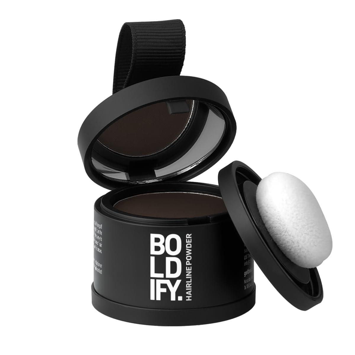 BOLDIFY Hairline Powder – Water-Resistant Root Touch Up Hair Color for Gray Coverage – 24-Hour Stain-Proof, Mess-Free Hair Powder for Thinning Hair – Dark Brown