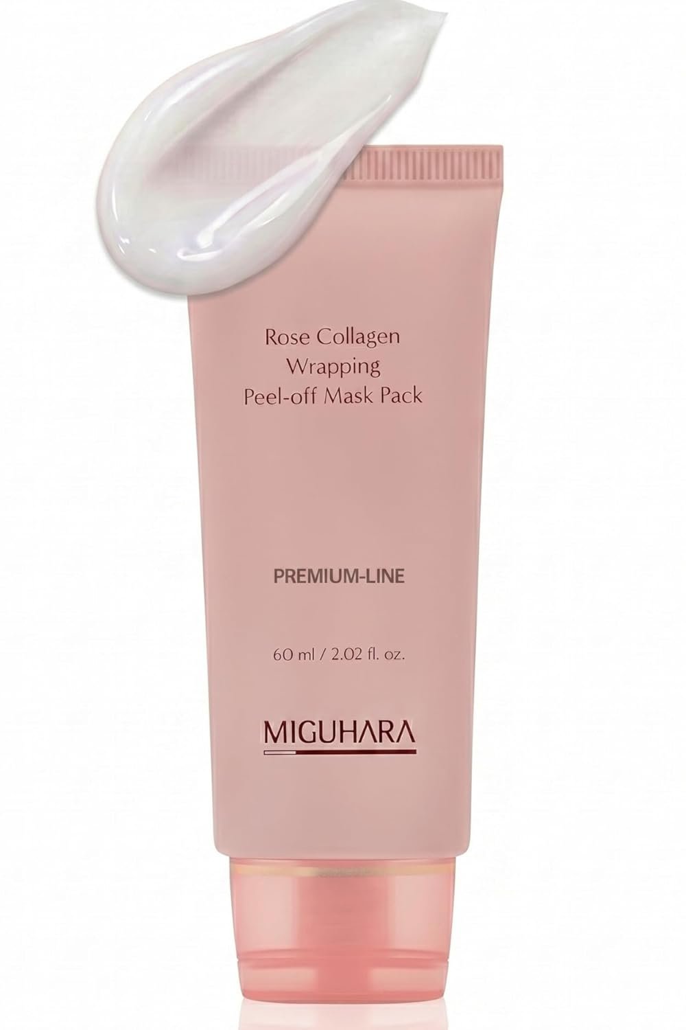 MIGUHARA Collagen Wrapping Peel Off Mask – Vegan Korean Glass Skin Face Mask with French Rosa Centifolia Flower Extract & Hydrolyzed Collagen to Minimize Pores & Enhance Glow (2.02 fl.oz)