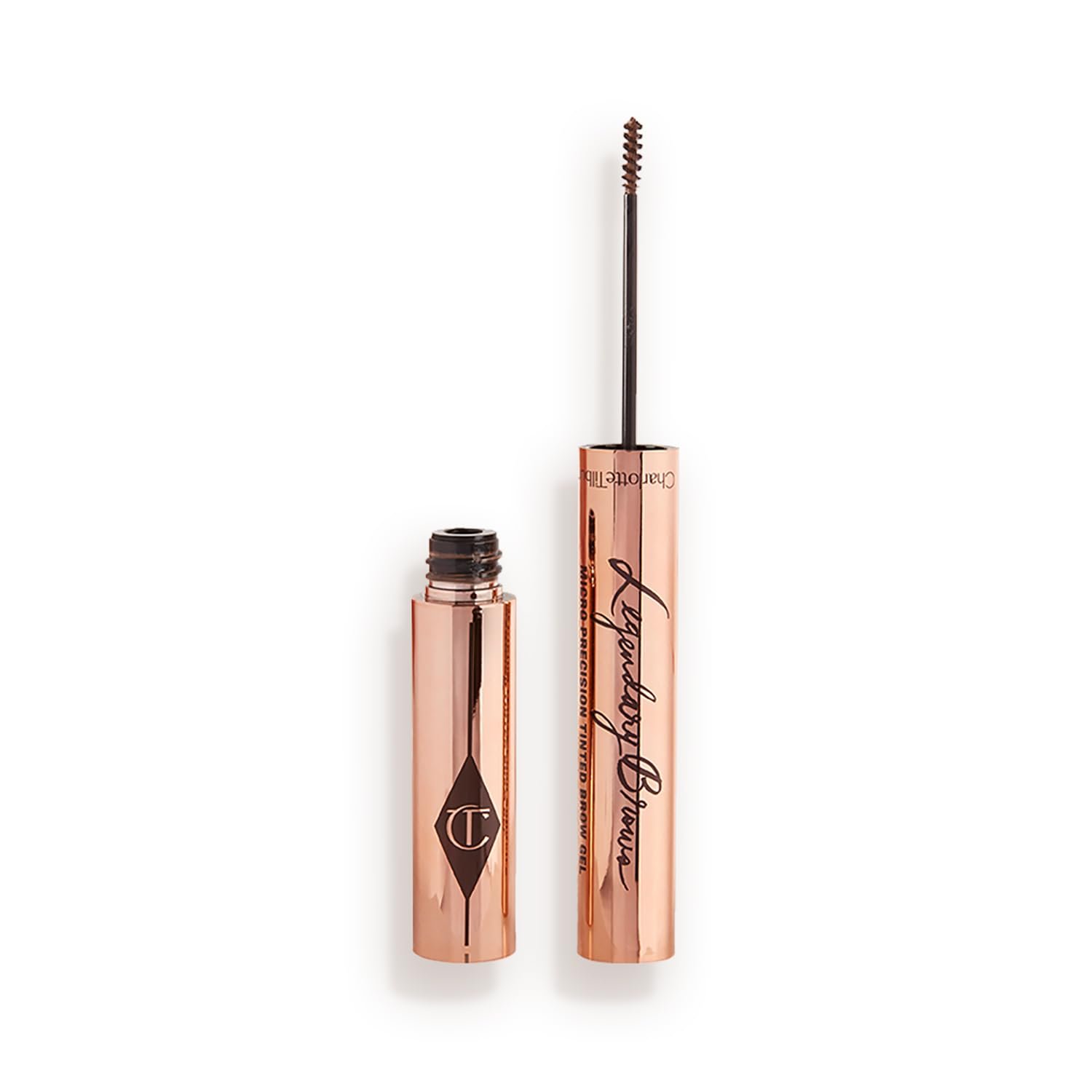 Charlotte Tilbury Legendary Brows Tinted Eyebrow Gel – Micro-Precision Brow Brush Adds Fullness, Texture & Feathered Definition – Water-Resistant Formula