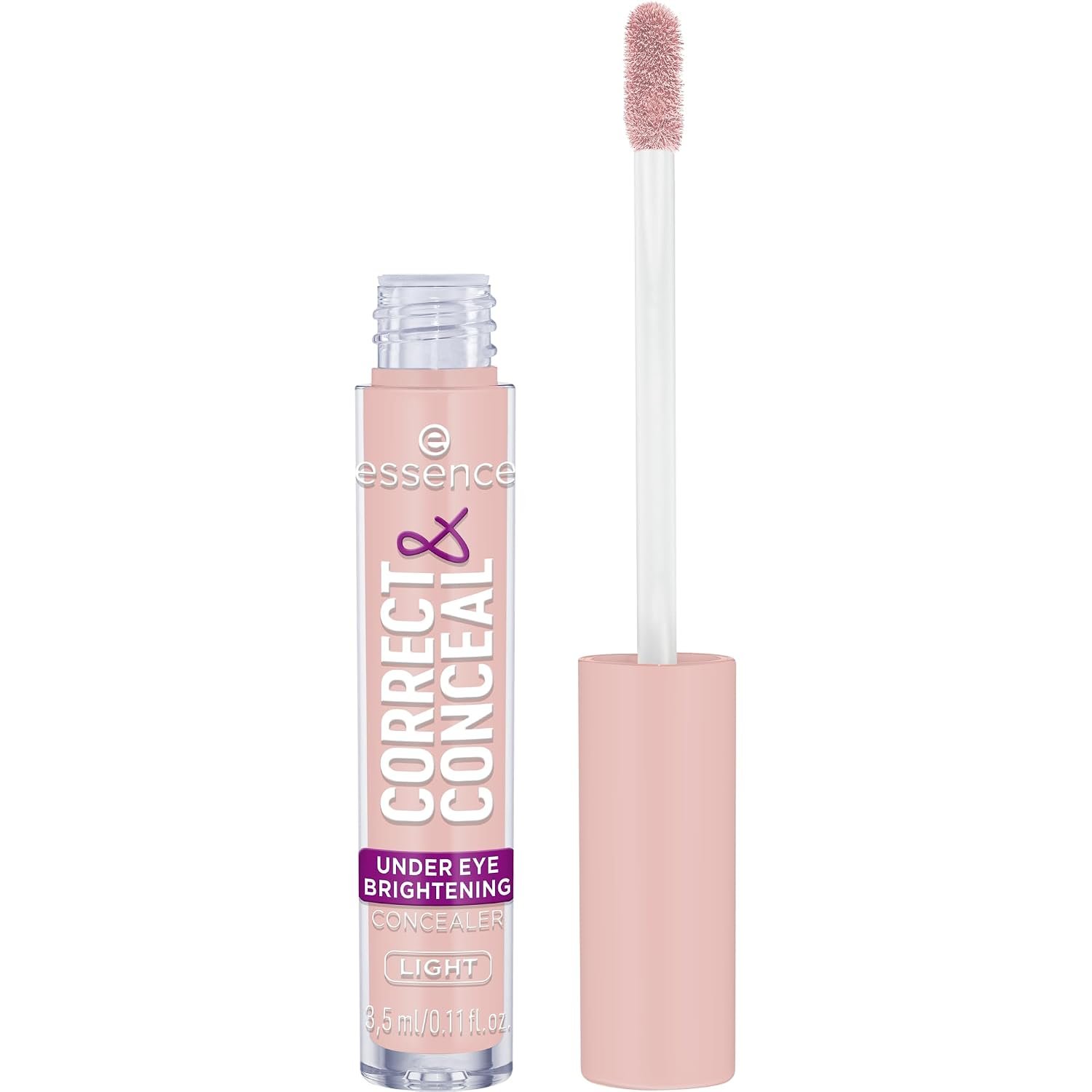 essence | Correct & Conceal Under Eye Brightening Concealer | Easy Application, Lightweight, Buildable, Infused with Aloe Vera | Vegan & Cruelty Free (10 | Light)