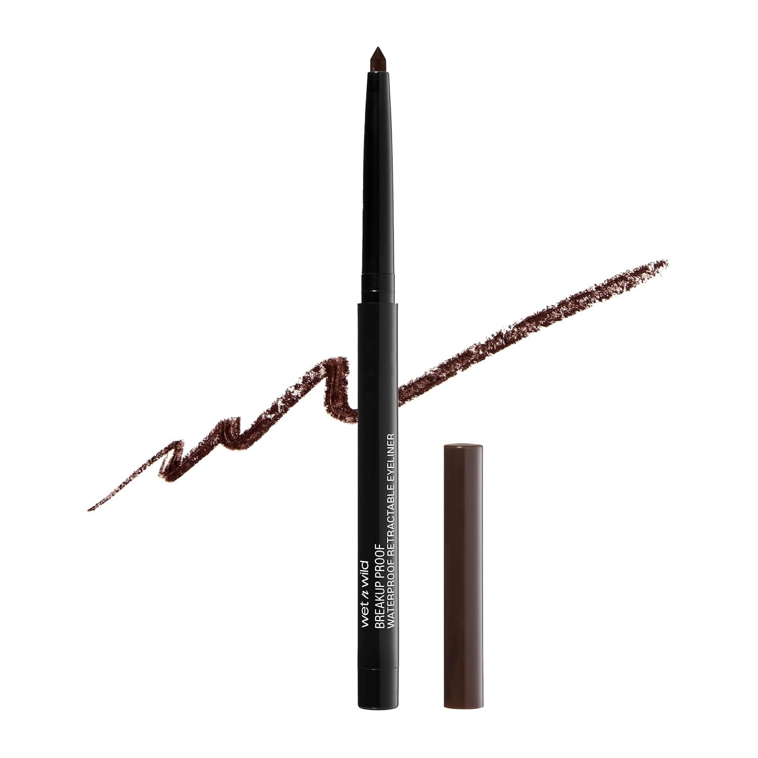wet n wild Mega Last Breakup Proof Waterproof Retractable Gel Eyeliner – Ultra Pigmented 16-Hour Long Wear, Smudge Proof Satin Finish Formula, Cruelty-Free & Vegan – Dark Brown