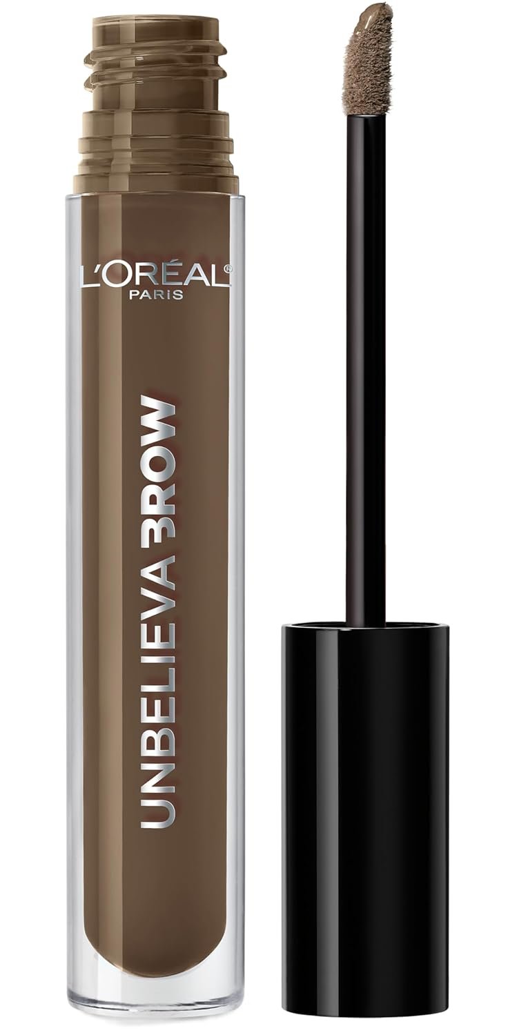 L’Oreal Paris Unbelieva-Brow Longwear Waterproof Tinted Brow Gel, Smudge-resistant, Transfer- Proof, Quick Drying, Easy and quick application with precise brush, Brunette, 0.15 fl. oz.