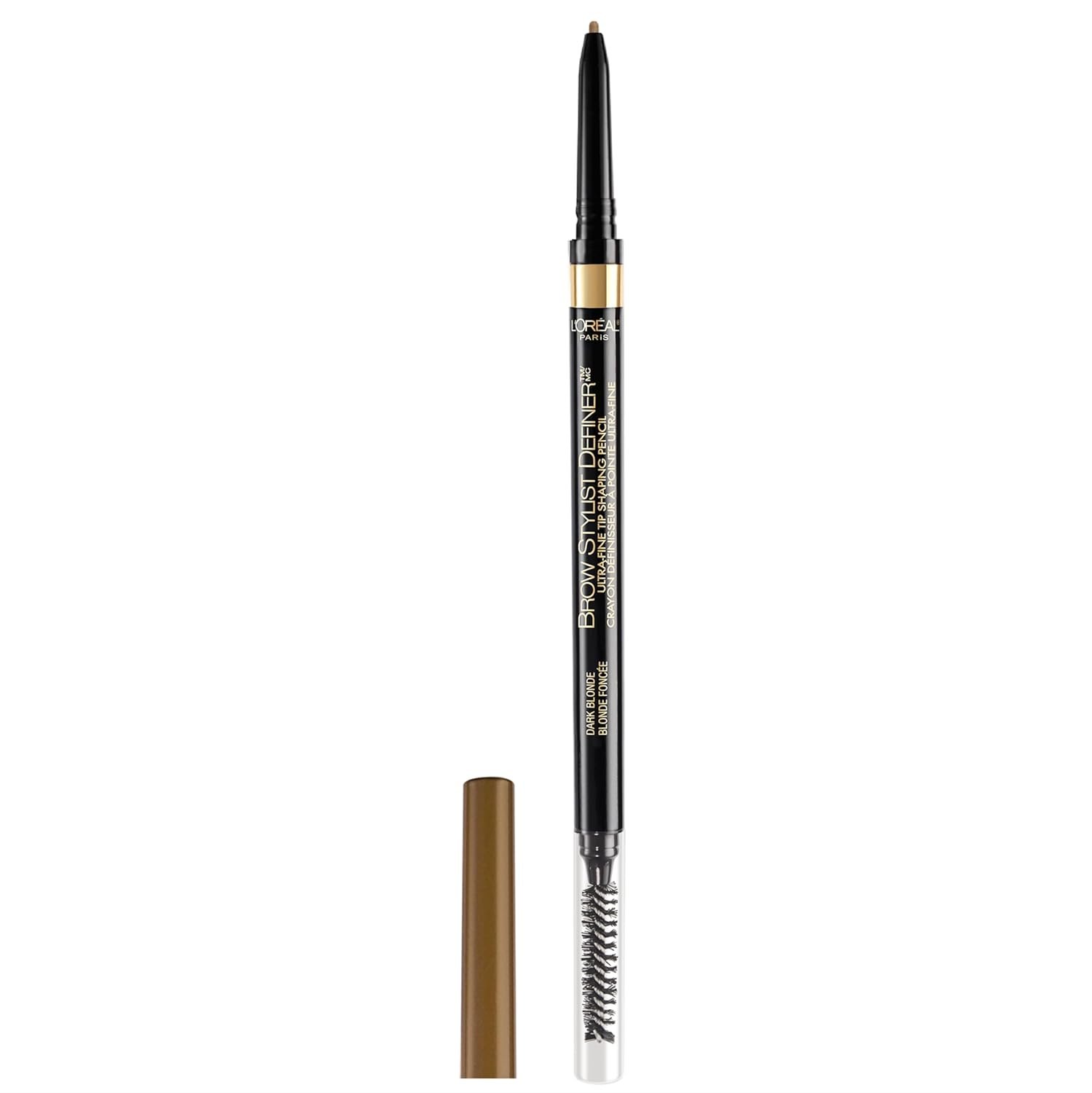L’Oreal Paris Makeup Brow Stylist Definer Waterproof Eyebrow Pencil, Ultra-Fine Mechanical Pencil, Draws Tiny Brow Hairs and Fills in Sparse Areas and Gaps, Dark Blonde, 0.003 Ounce (Pack of 1)