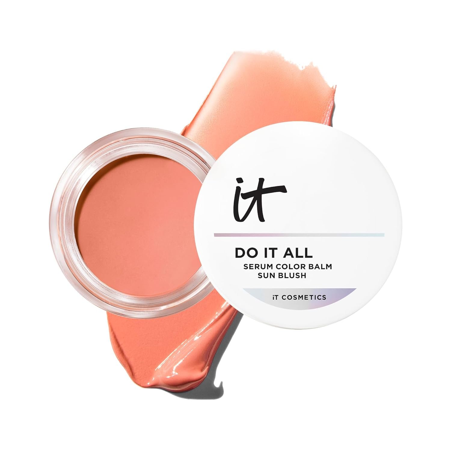 IT Cosmetics Do It All Serum Color Balm Sun Cream Blush & Bronzer, Blendable & Buildable, Lift, Reshape, All-Over Color, 24HR Hydration, Hyaluronic Acid, Peptides & Vitamin E – 0.63 oz