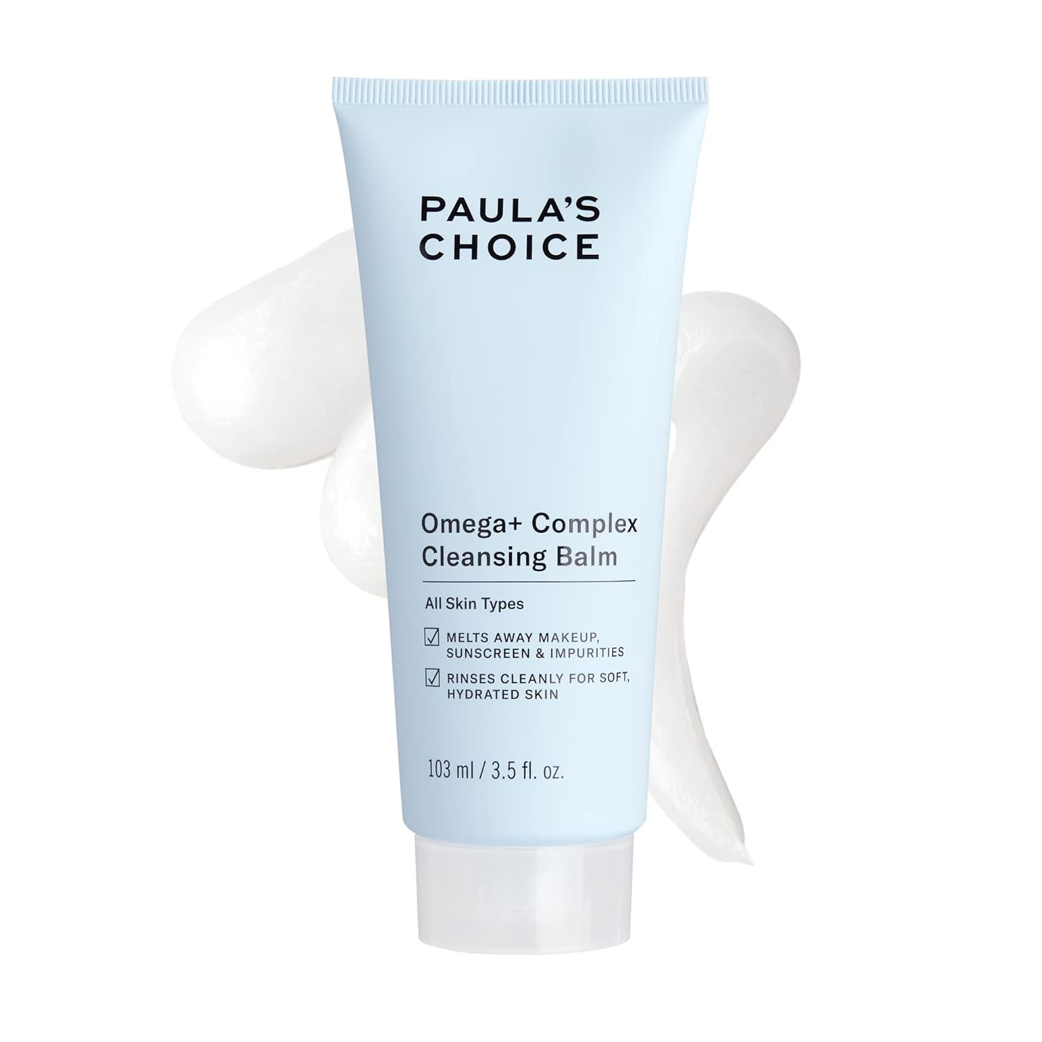 Paula’s Choice Omega Complex Face Cleansing Balm, Double Cleanse Face Wash & Gentle Daily Makeup Remover, Suitable for Dry & Sensitive Skin, Mineral Oil-Free, & Fragrance-Free, 3.5 Fl Oz