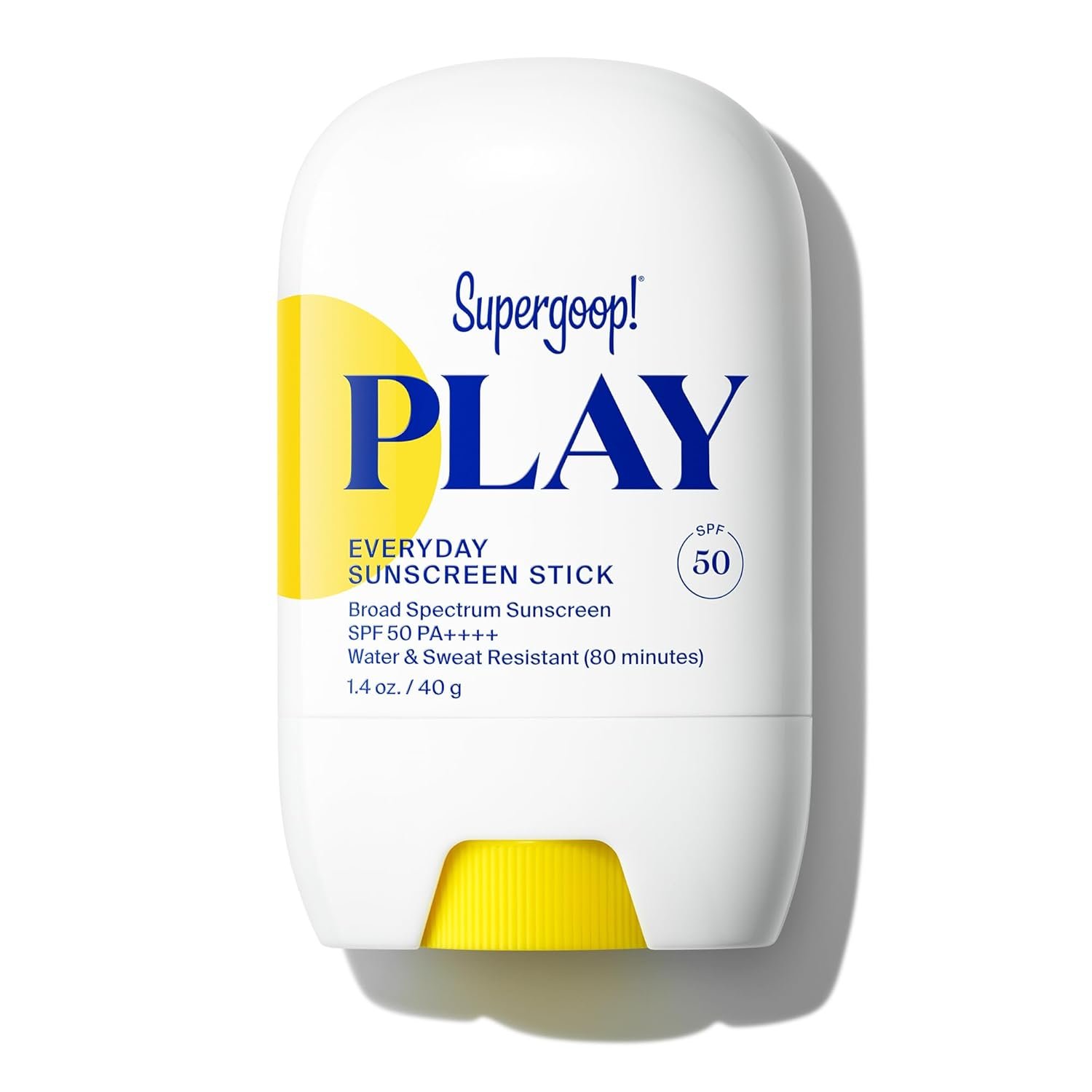 Supergoop! PLAY Everyday Sunscreen Stick SPF 50 – Lightweight, Non-Greasy Formula – Natural Finish – Fragrance Free – Water & Sweat Resistant – All Skin Types – 1.4 fl oz