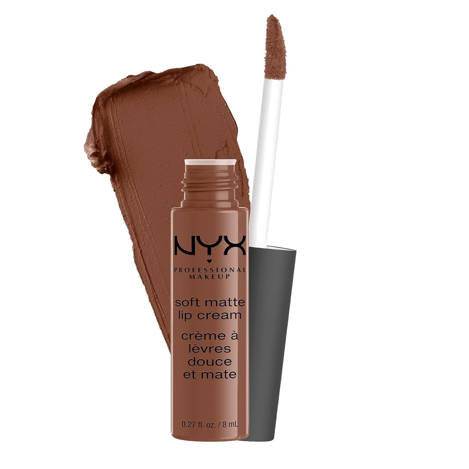 NYX PROFESSIONAL MAKEUP Soft Matte Lip Cream, Lightweight Liquid Lipstick – Berlin (Medium Warm Brown)