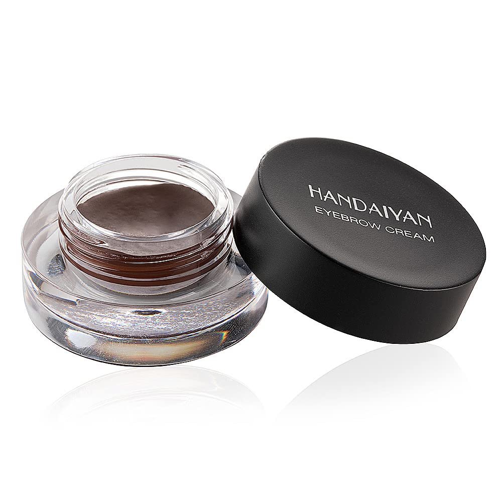 12 Colors Eyebrow Pomade Full-pigmented Long Lasting Waterproof Cream Gel Filling & Shaping Tinted Eyebrows Enhancers With Brush for Daily or Cosplay (02 Dark Brow)