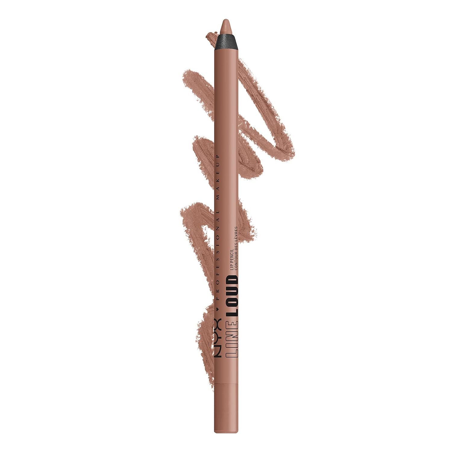 NYX PROFESSIONAL MAKEUP Line Loud Lip Liner, Longwear and Pigmented Lip Pencil with Jojoba Oil & Vitamin E – Global Citizen (Medium Neutral Nude)