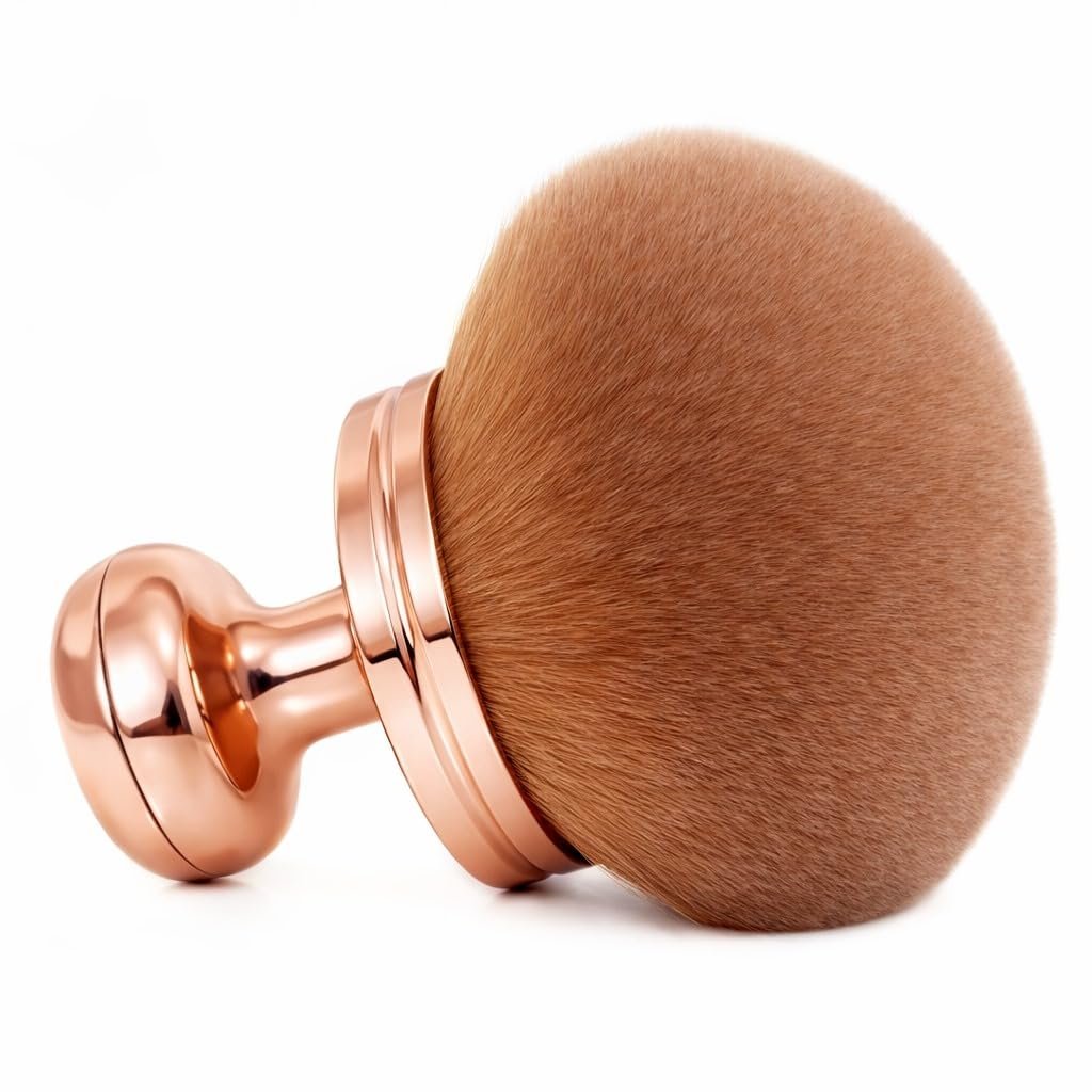 Extra Large Self Tanner Brush, Body Makeup & Legs Bronzing Brush — Ultra-Dense Kabuki Foundation Brush for Tanning Mousse, Bronzer,Body Foundation & Glow Cream | Streak-Free Face Body Blending