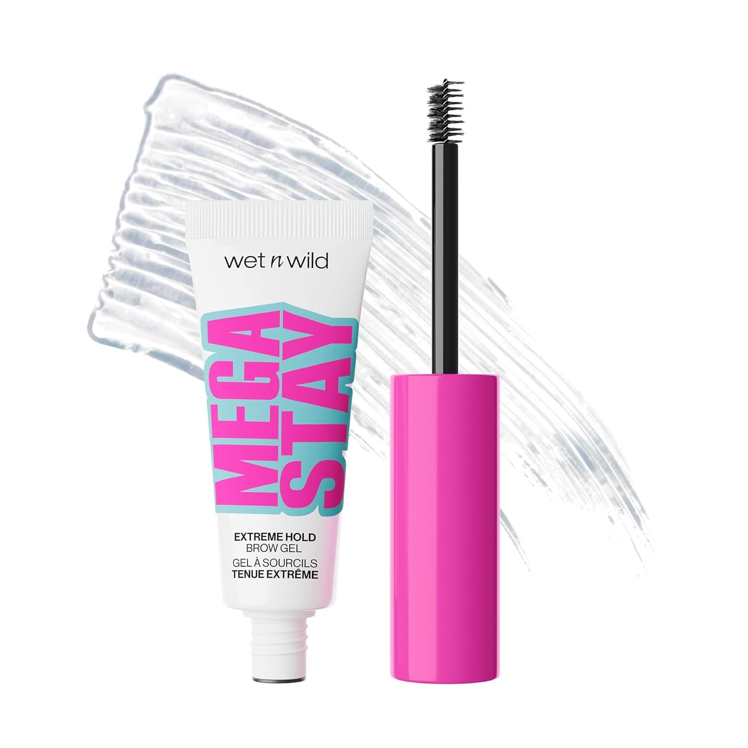 wet n wild Mega Stay Extreme Hold Brow Gel, Lightweight, Non-Sticky & Flake-Free Formula, Long-Lasting 16-Hour Wear, Sculpted & Laminated Brow Look, Easy Application, Cruelty-Free & Vegan – Clear