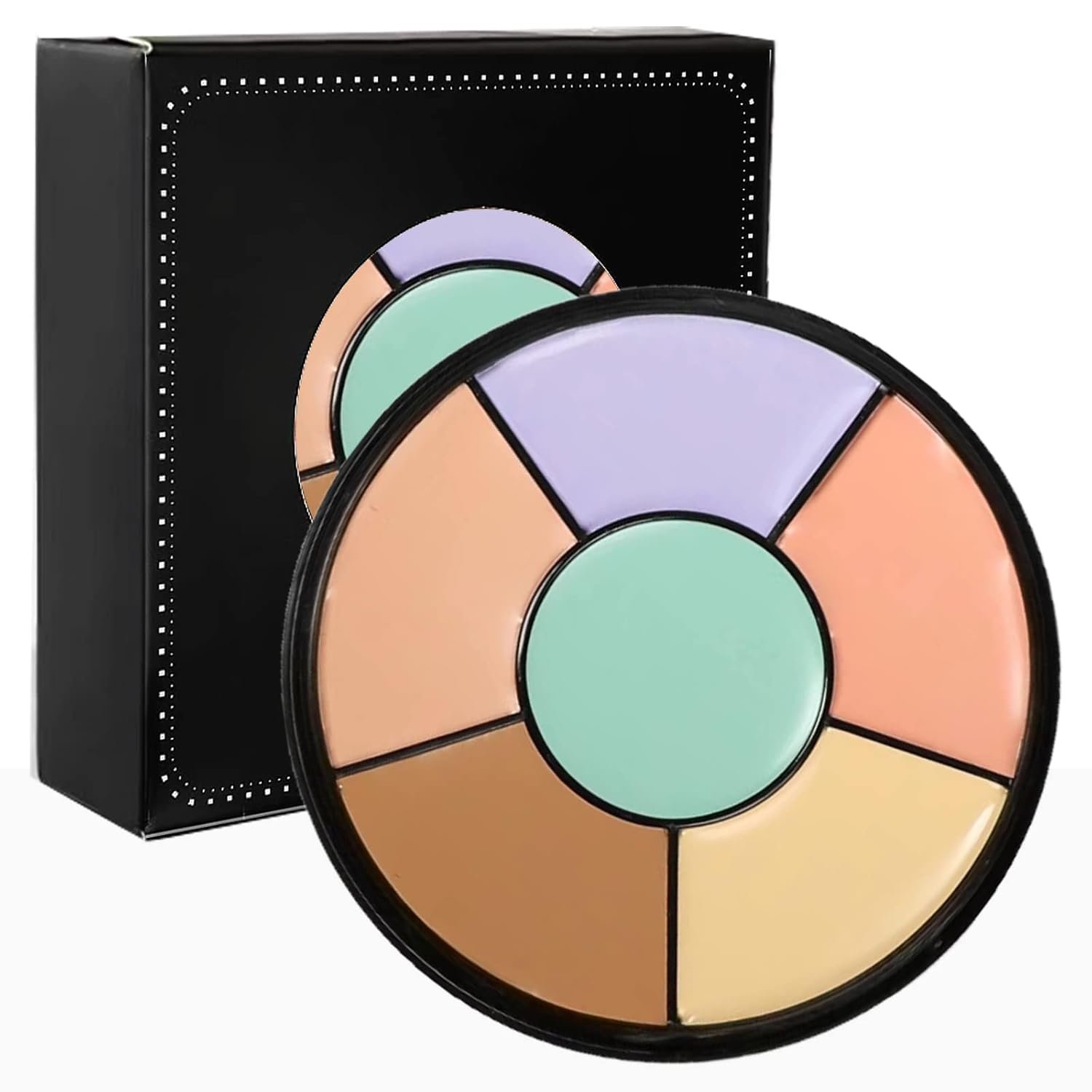 Color Corrector Palette, 6 in 1 Concealer Contour Palette, Color Corrector for Dark Circles,Redness, Brighten, Cream Concealer, Color Correcting Palette Full Coverage Concealer Make Up Kit(01)