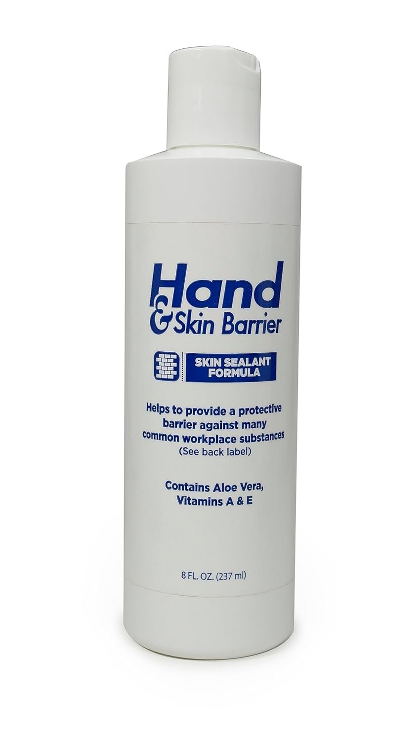 CoreTex Hand & Skin Barrier Cream – 8oz Bottle of Skin Protection Cream for Workers, Mechanics, and Gardeners Against Common Workplace Substances – Quick Drying & Non-Greasy