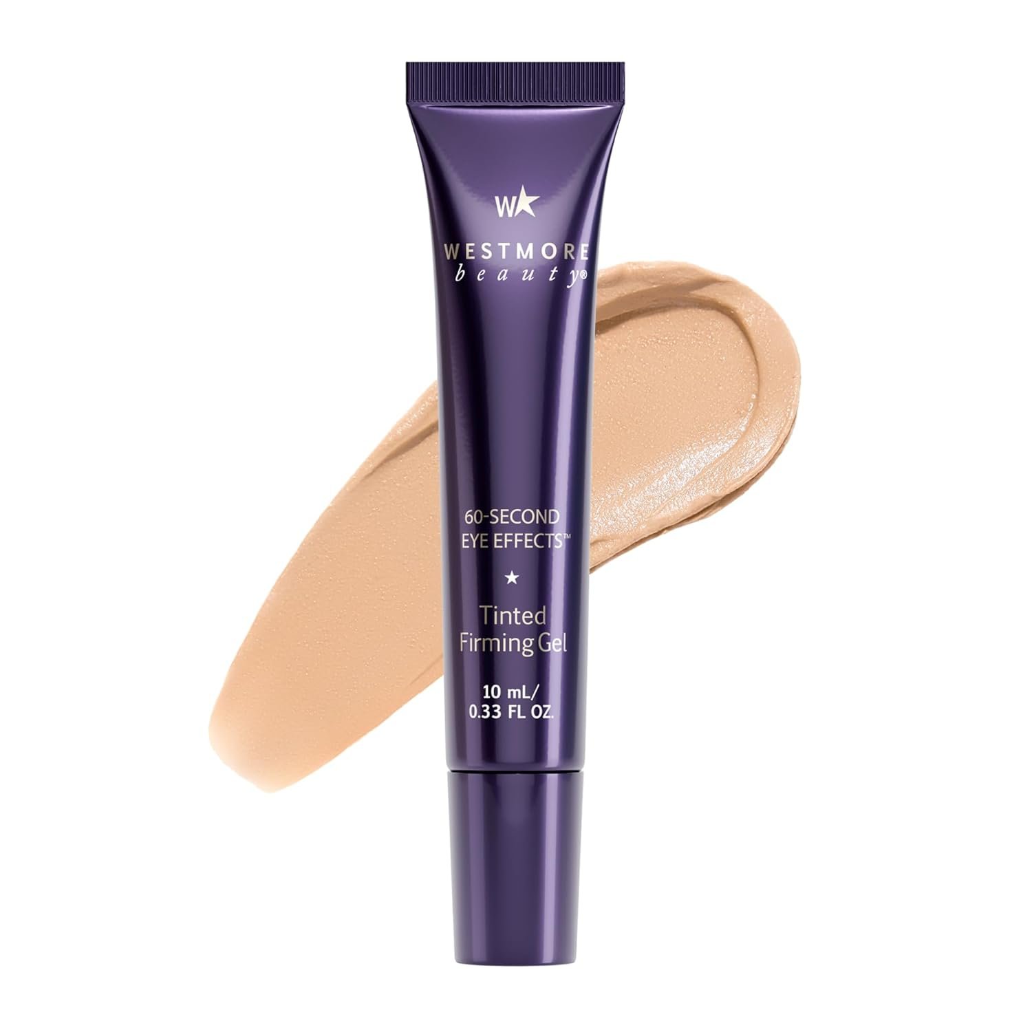 Westmore Beauty 60 Second Effects Tinted Firming Gel – Under Eye Cream For Puffiness And Bags Under Eyes – 10 mL Light to Medium – 0.33 Fl Oz
