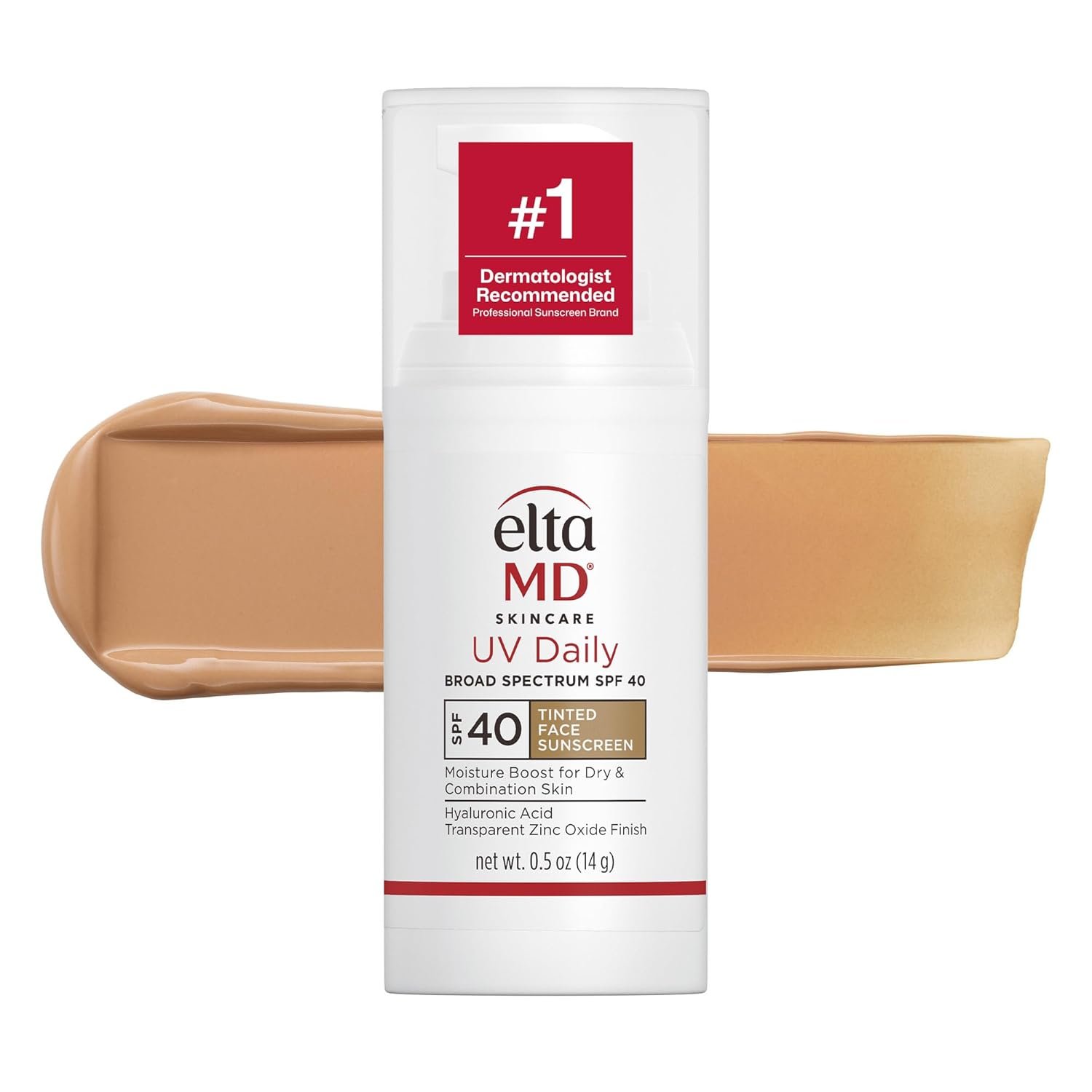 EltaMD UV Daily Face Sunscreen with Transparent Zinc Oxide and Hyaluronic Acid, Moisturizes and Protects, Great for Dry, Combination, and Normal Skin