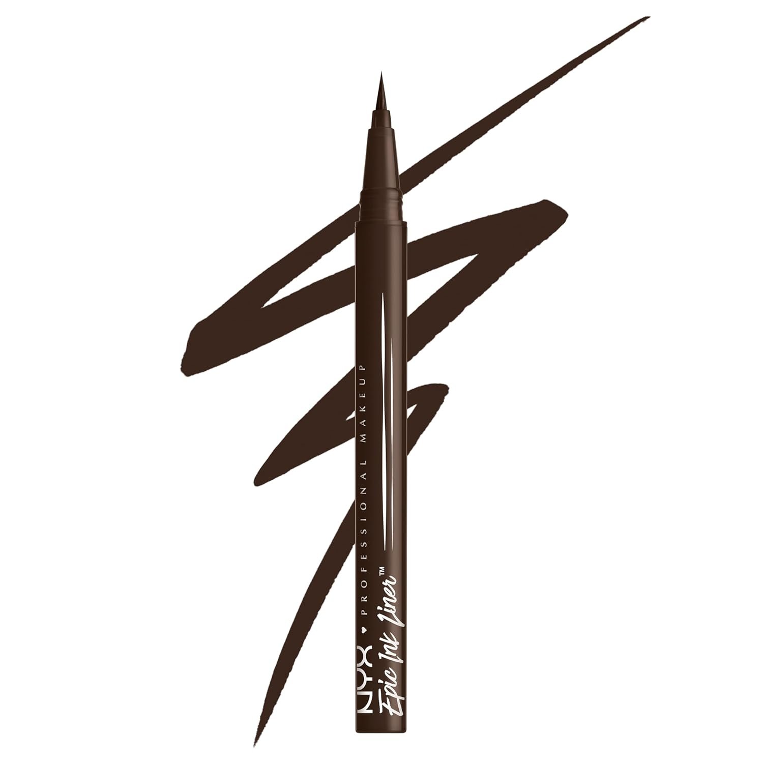 NYX PROFESSIONAL MAKEUP Epic Ink Liner, Waterproof Liquid Eyeliner with Vegan Formula – Dark Chocolate (Dark Brown Matte)
