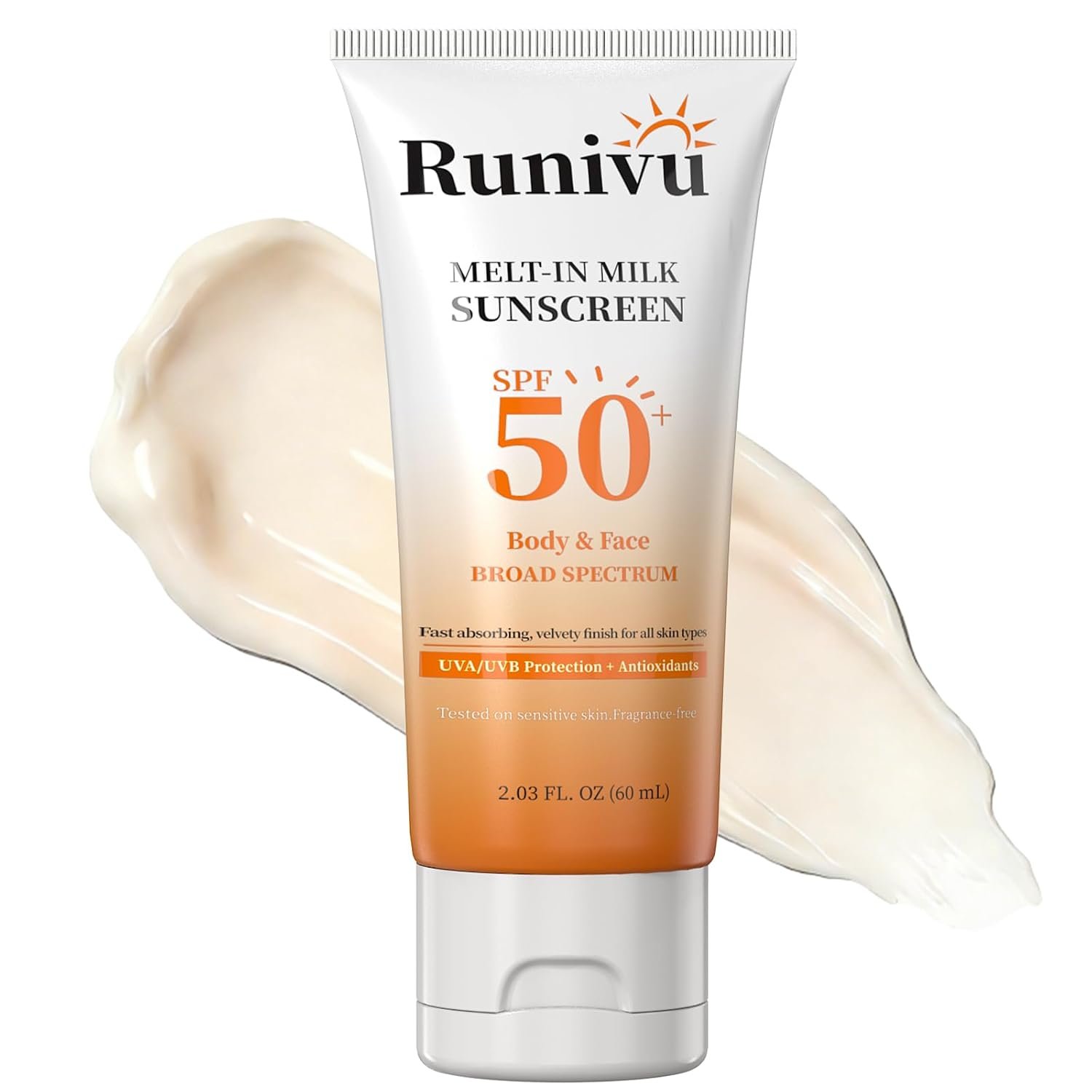 Beef Tallow Sunscreen Spf 50,Waterproof Face Sunscreen for Swimming Bikini with Cassia Alata Leaf Extract,Non Greasy for Women Men,Outdoor Beach Daily Use,Uva/Uvb Protection,2.03 Fl.oz