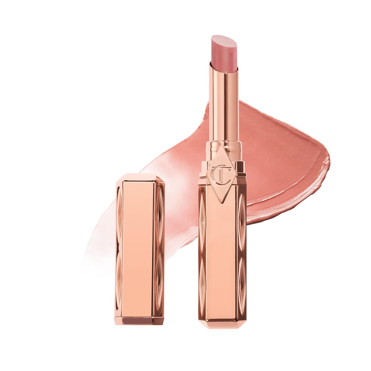 Charlotte Tilbury Pillow Talk Blush Balm Lip Tint – Long-Lasting, Buildable Sheer Tint with Peptides for Hydrated, Blushed Looking Lips – 24 HR Hydration