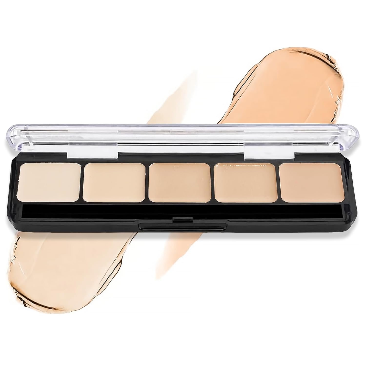 Graftobian Professional Makeup – Warm #1 Cream Foundation Palette, Contour Palette and Color Corrector for Full Coverage Foundation – 5 Well Concealer for Fair to Light Skin