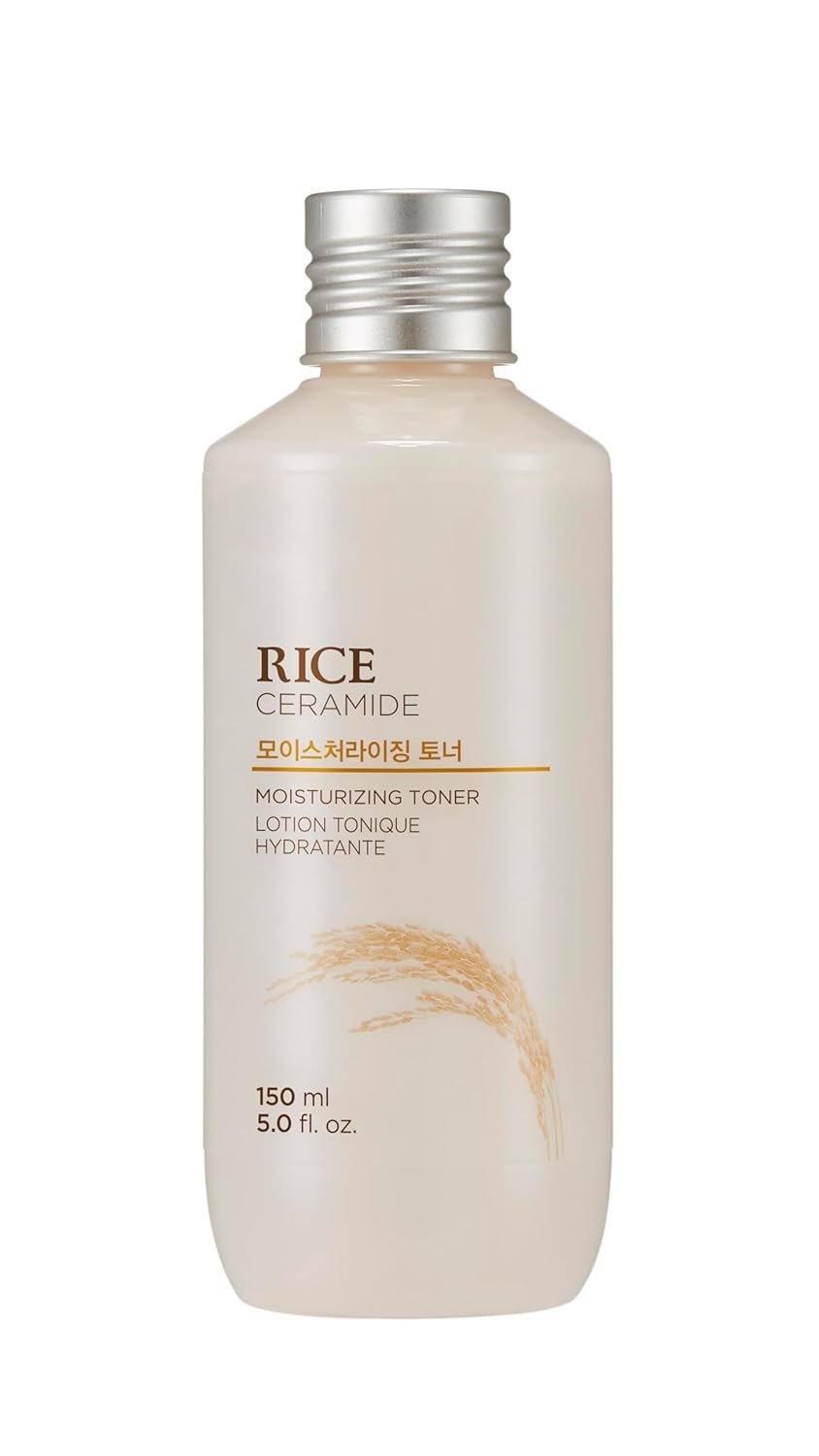 THE FACE SHOP Rice Ceramide Moisturizing Toner, Hydrating with Rice Water, Targets Dryness, Strengthens Skin Barrier, Lightweight, Korean Skin Care, 5.0 fl. oz.