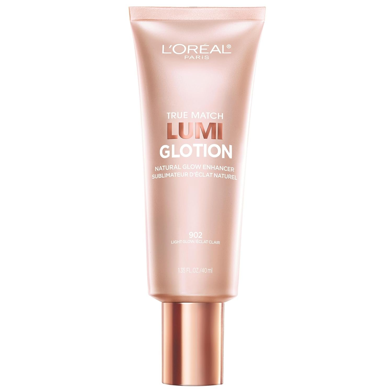 L’Oreal Paris Makeup True Match Lumi Glotion, Natural Glow Enhancer, Illuminator Highlighter, Bronzing Drops For a Sun-Kissed Glow For Face and Body, 902 Light, 1.35 fl oz