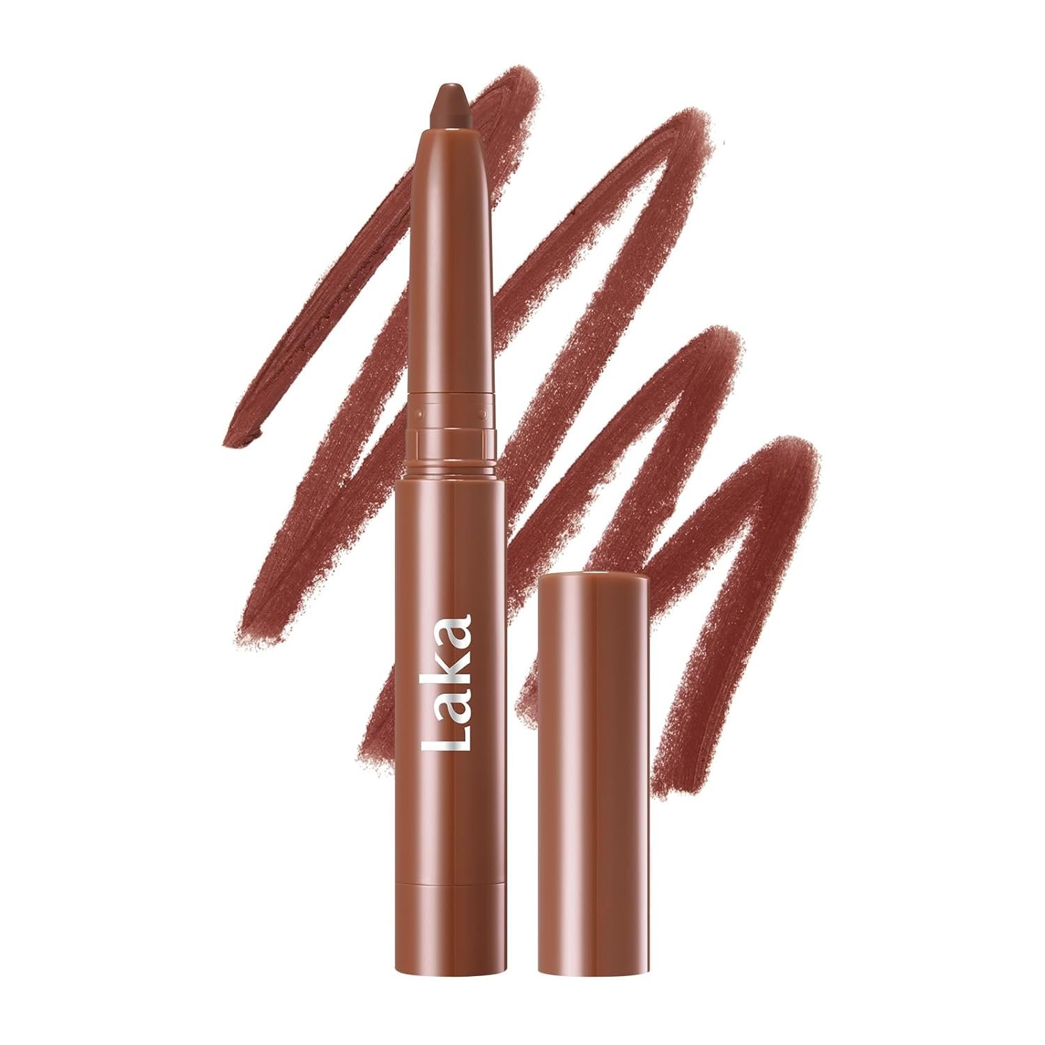 Laka Lip Liner – Smooth & Blendable Soft Matte Lip Contour Pencil for Shaping & Overlining Lips | Waterproof Formula, Oil-Cleanse Off, Long-Lasting Wear | #07 Espresso Temper, 0.02oz