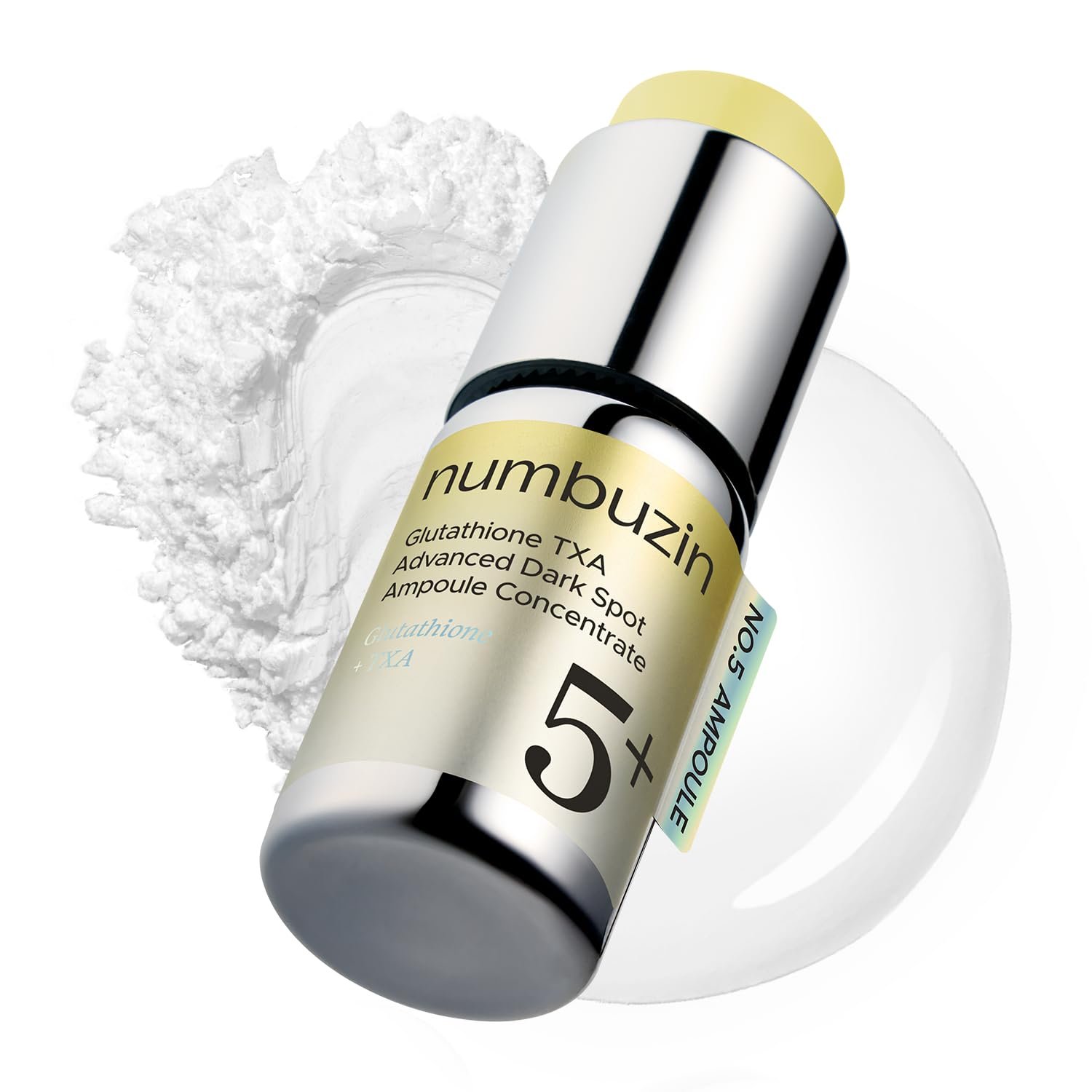 numbuzin No.5 Glutathione TXA Dark Spot Ampoule, Targeted Tone Care Concentrate for Dark Spots & Uneven Skin, Tranexamic Acid, Niacinamide, Vitamin Tree Water, Korean Skincare, 10.7g