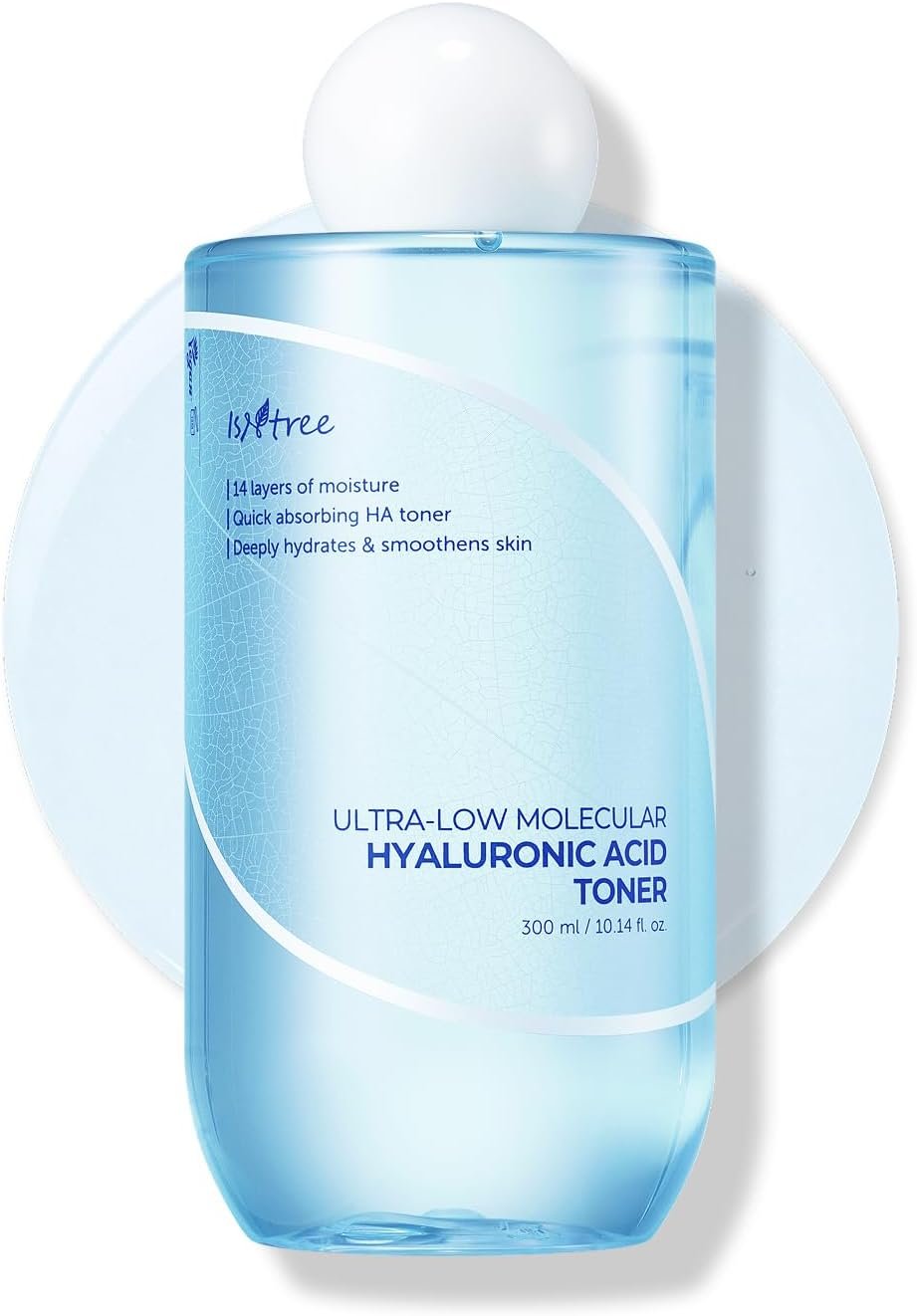 ISNTREE Ultra-Low Molecular Hyaluronic Acid Toner | Korean Hydrating Toner with Hyaluronic Acid | Quick-Absorbing Facial Toner for Deep Hydration, Fragrance-Free, 10.14 fl oz