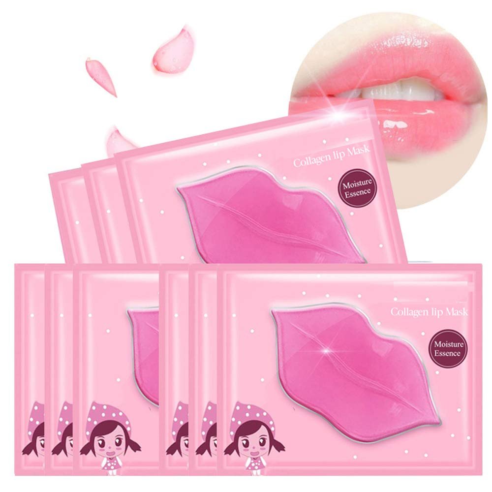 Lip Mask Patches,30PCS Collagen Crystal Pink Care Gel Pads,Moisturizing Anti-Wrinkle Anti-Aging Firm Hydrate Lips,Remove Dead Skin Fine Lines Moisture Essence Make Your Dry Lip Attractive Sexy
