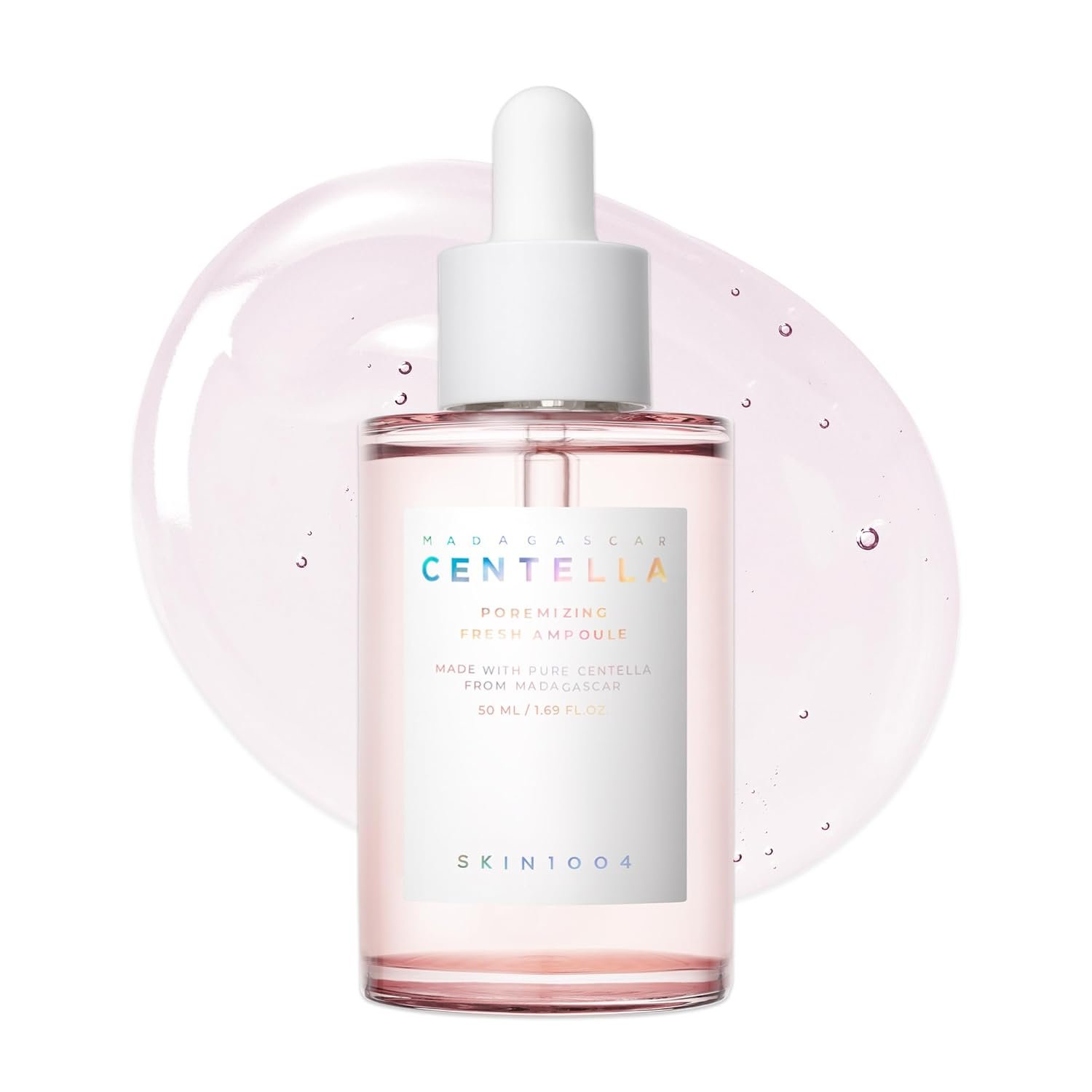 SKIN1004 Centella Poremizing Fresh Ampoule 1.69 fl.oz, 50ml, Korean Pink Serum for Enlarged Pores Minimizing with Madagascar Centella and Himalayan Pink Salt, Hydrating Facial Serum, Korean Skin Care