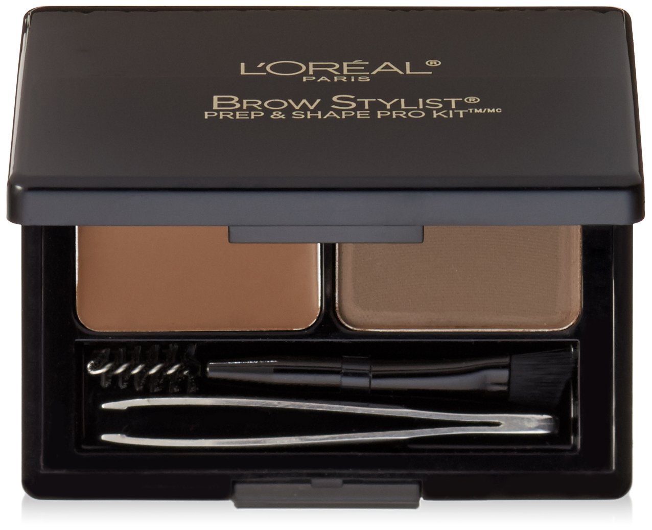 L’Oréal Paris Brow Stylist Prep and Shape Pro Brow Kit, Medium To Dark, 0.12 oz.