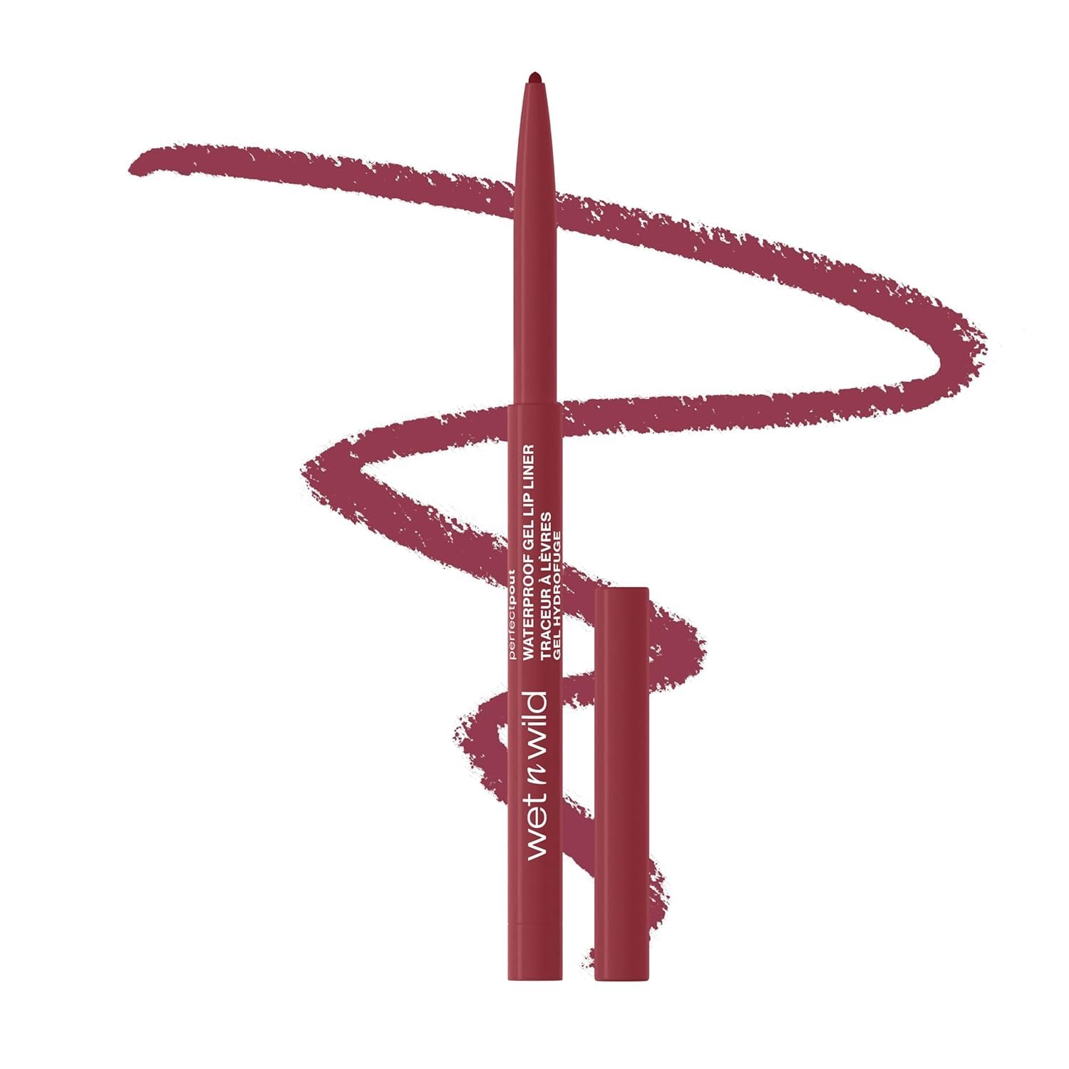 wet n wild Perfect Pout Matte Retractable Gel Lip Liner Pencil, Rich Creamy Long Lasting Color, Well-Defined and Flawless Application, Vegan & Cruelty-Free – Gone Burgundy