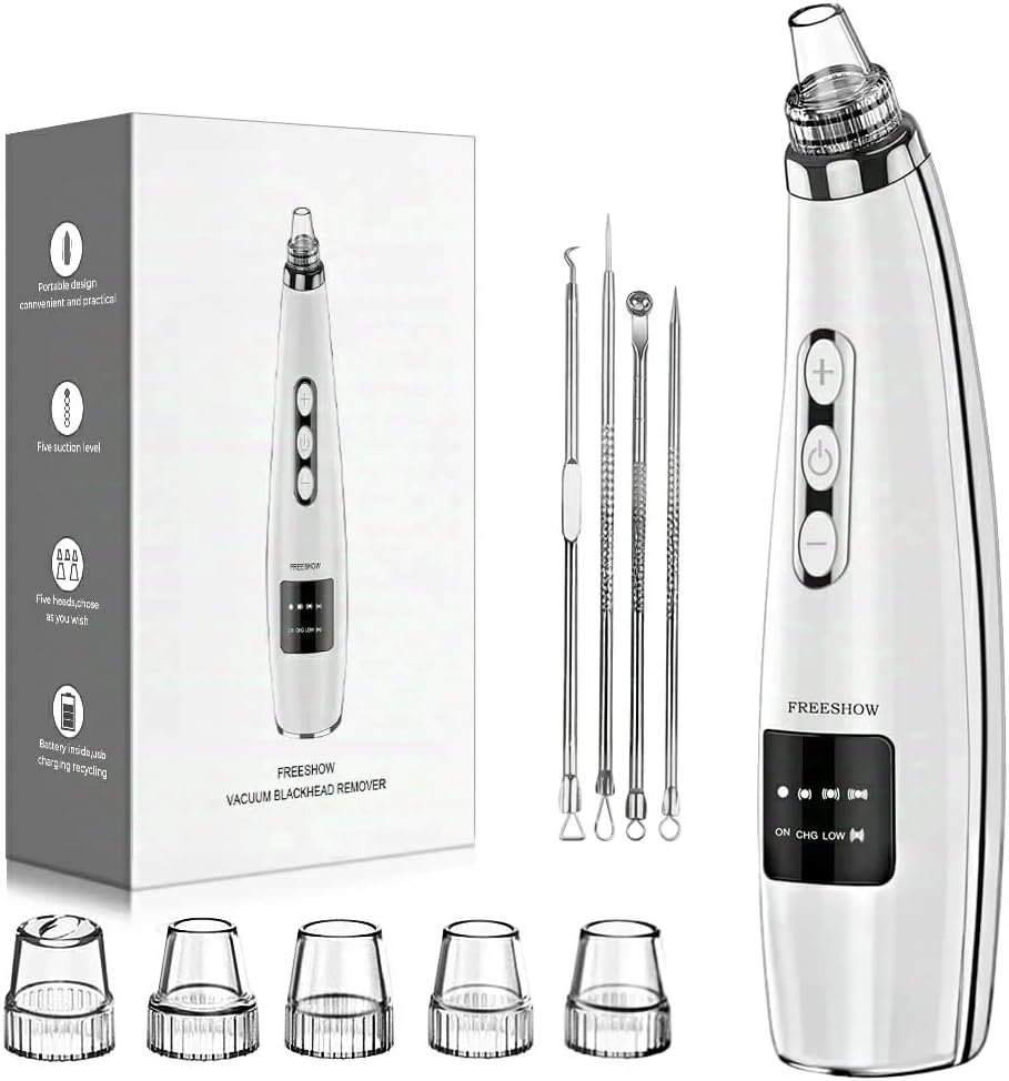 Blackhead Pore Vacuum, Blackhead Vacuum，2026 Rechargeable Pore Cleaner, Electric Comedone Whitehead Extractor Tools Kit